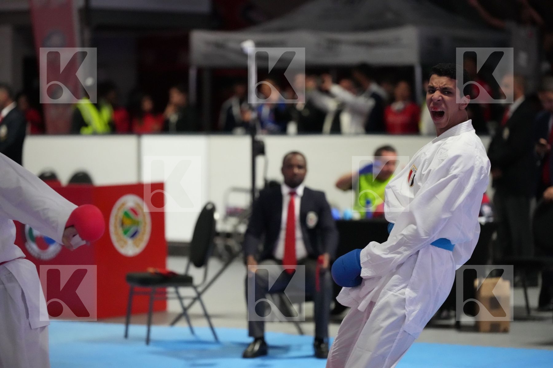 Kumite final bout featuring ANIS  BENRABAH  & OMAR OSMAN