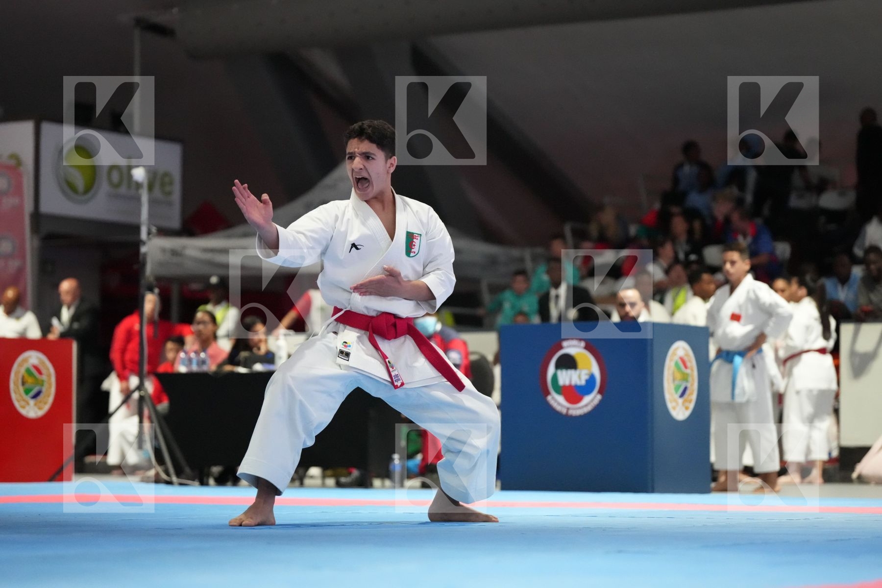 Kata bronze bout featuring BADR EDDINE BENLATRECHE
