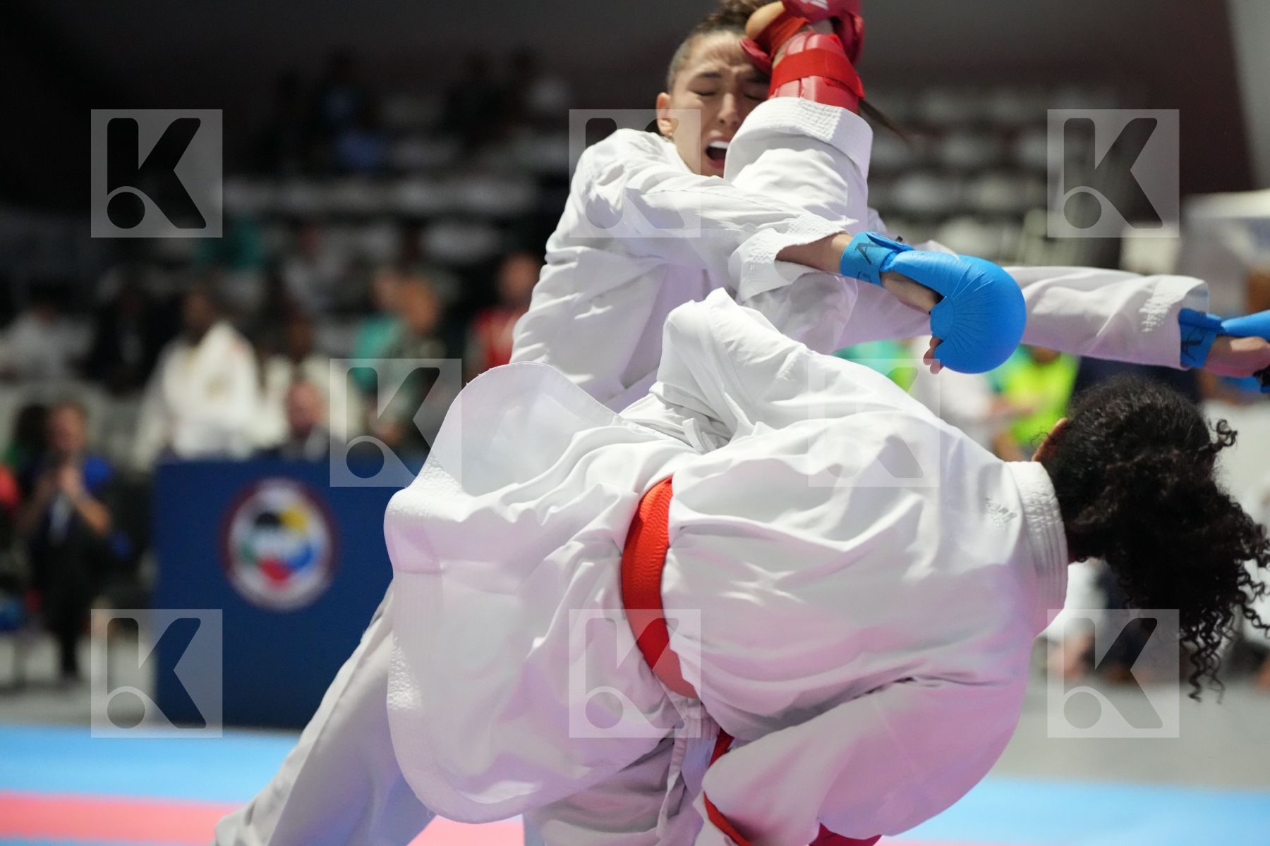 Kumite final bout featuring REEM AHMED SALAMA & CYLIA OUIKENE