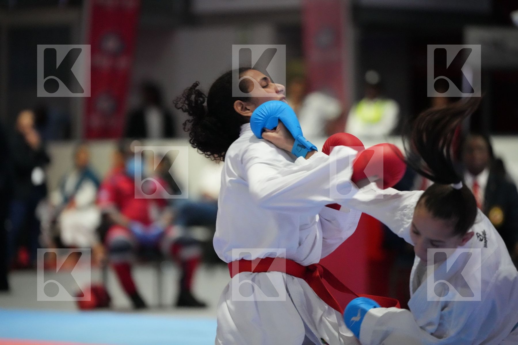 Kumite final bout featuring REEM AHMED SALAMA & CYLIA OUIKENE