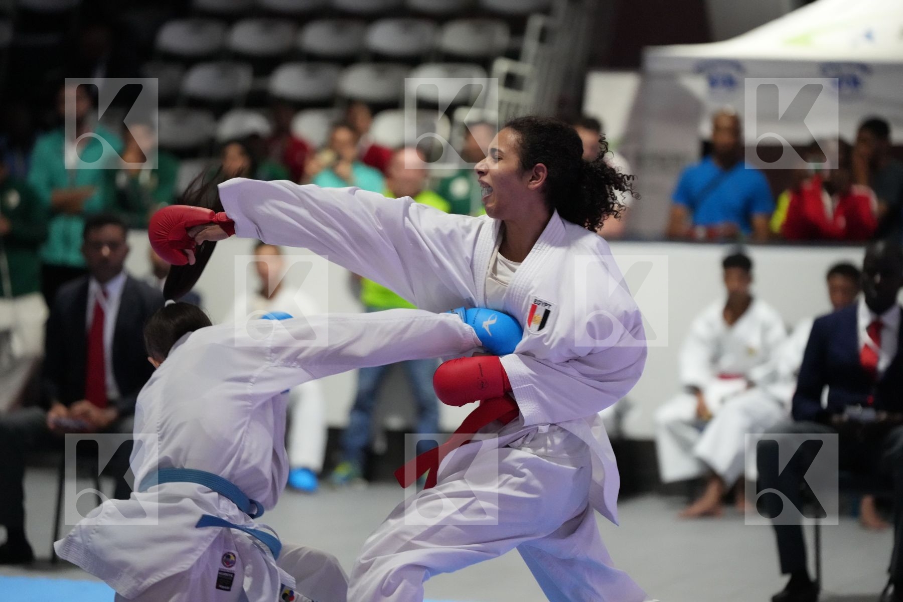 Kumite final bout featuring REEM AHMED SALAMA & CYLIA OUIKENE