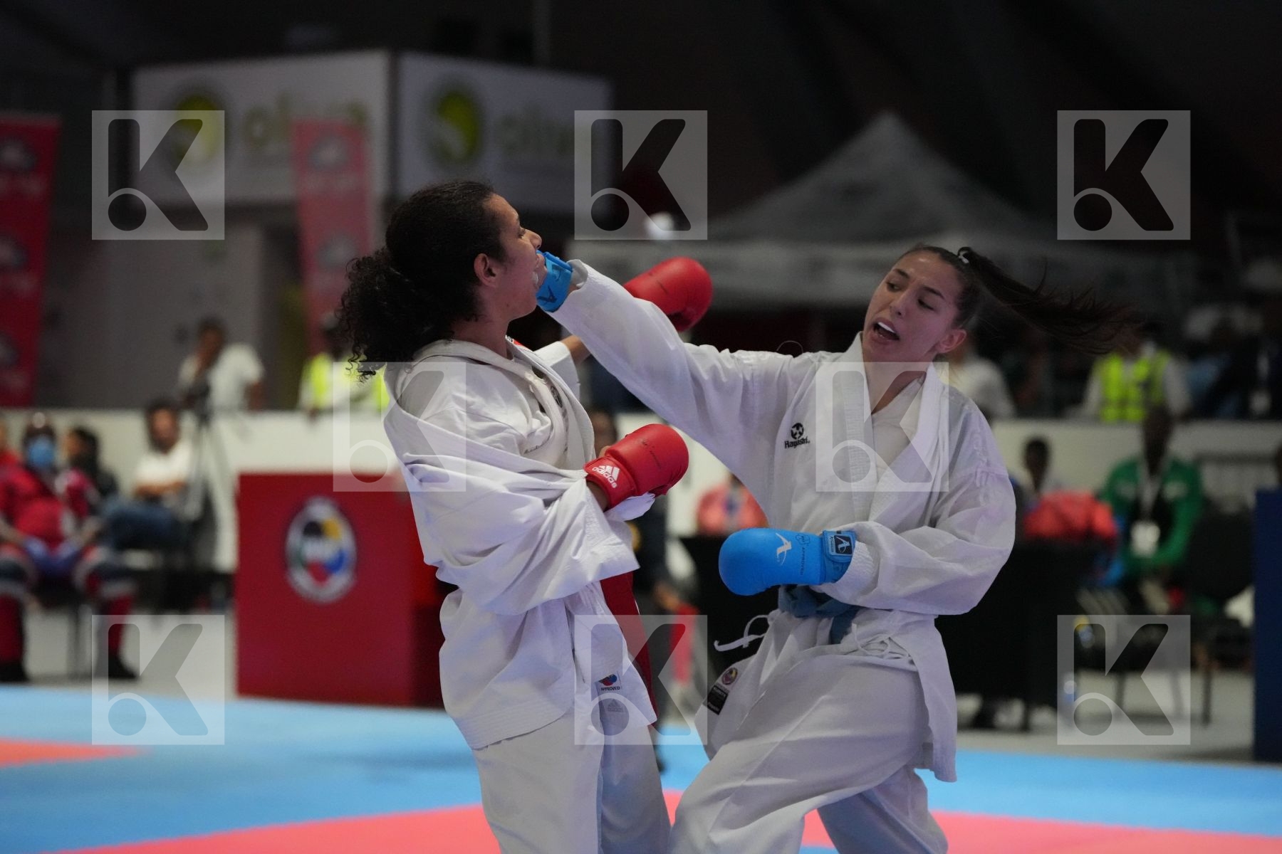Kumite final bout featuring REEM AHMED SALAMA & CYLIA OUIKENE