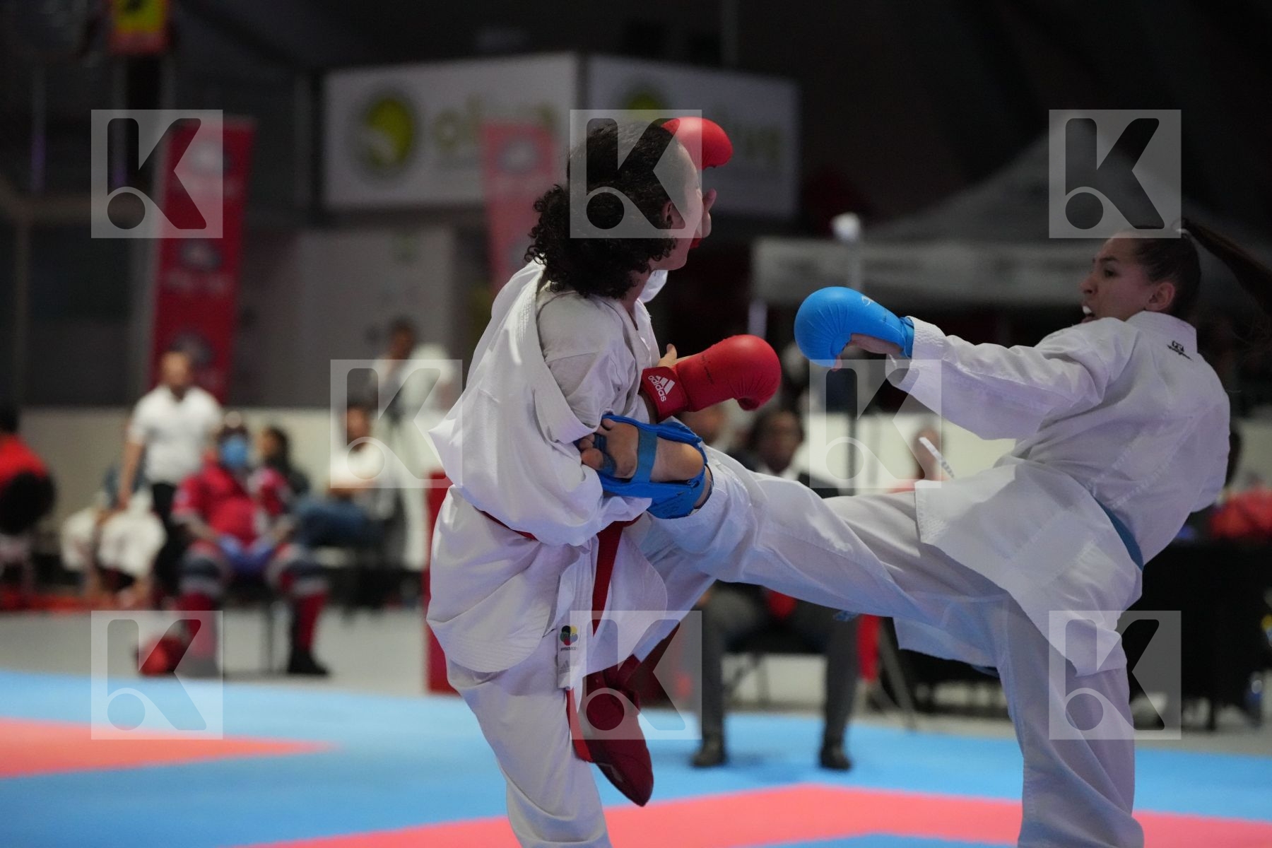 Kumite final bout featuring REEM AHMED SALAMA & CYLIA OUIKENE
