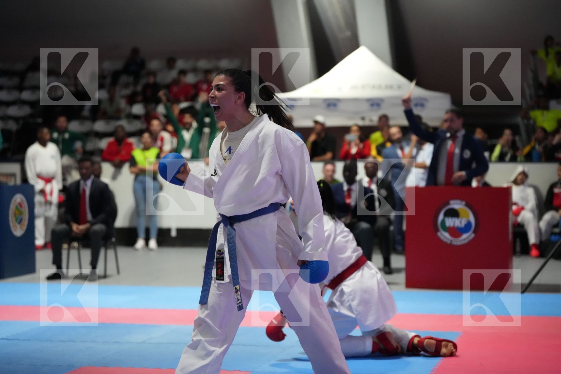 Kumite final bout featuring WAFA MAHJOUB & CHAIMA MIDI
