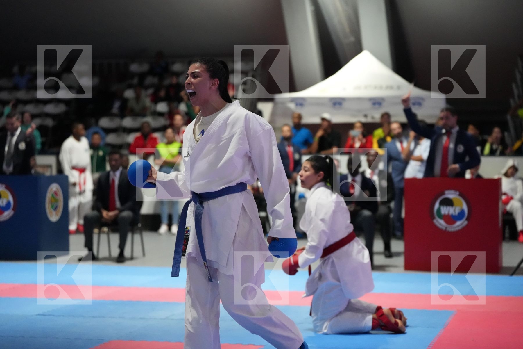 Kumite final bout featuring WAFA MAHJOUB & CHAIMA MIDI