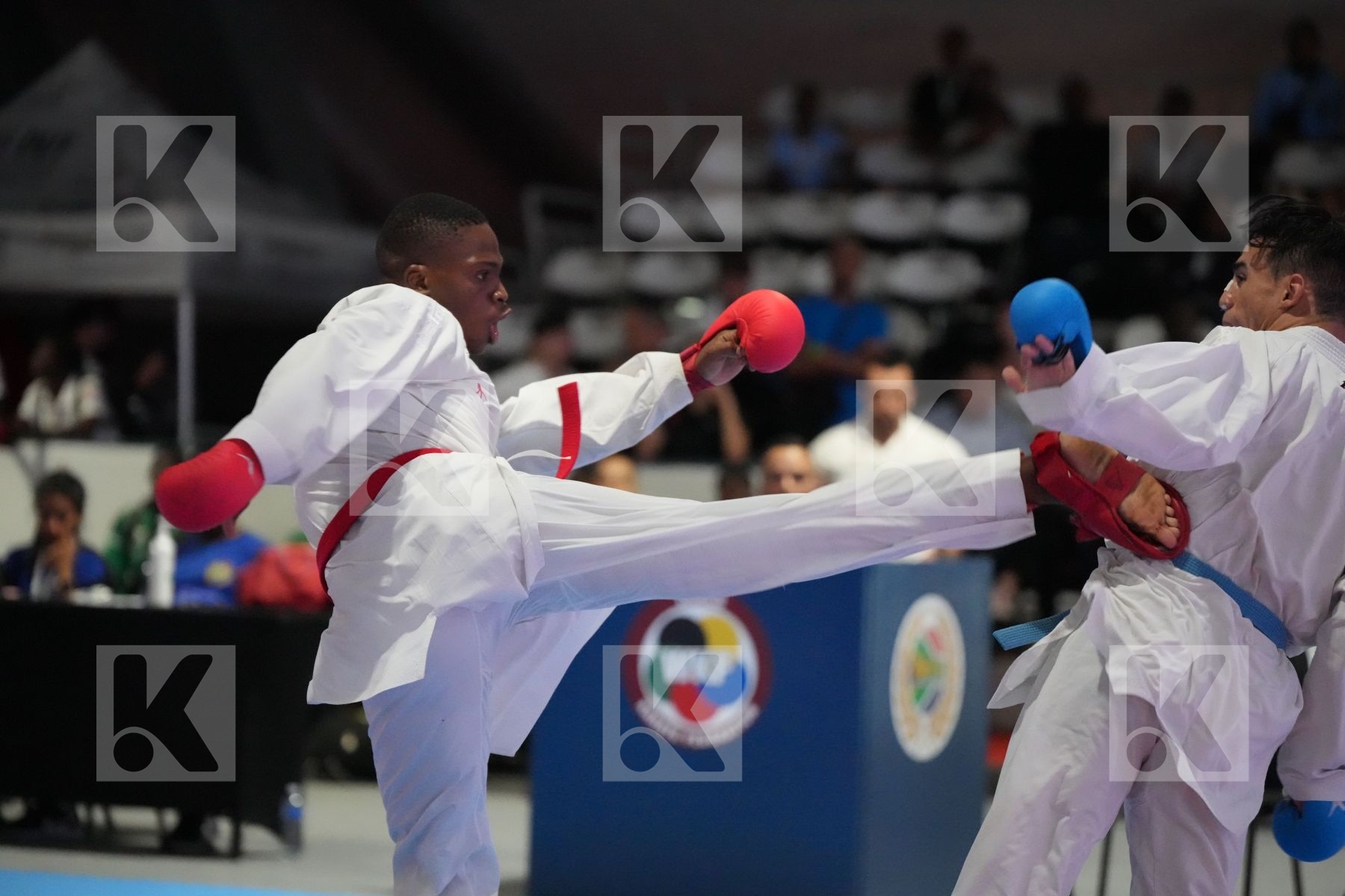 Kumite final bout featuring GOFAONE MOSUPIEMANG & SAID OUBAYA