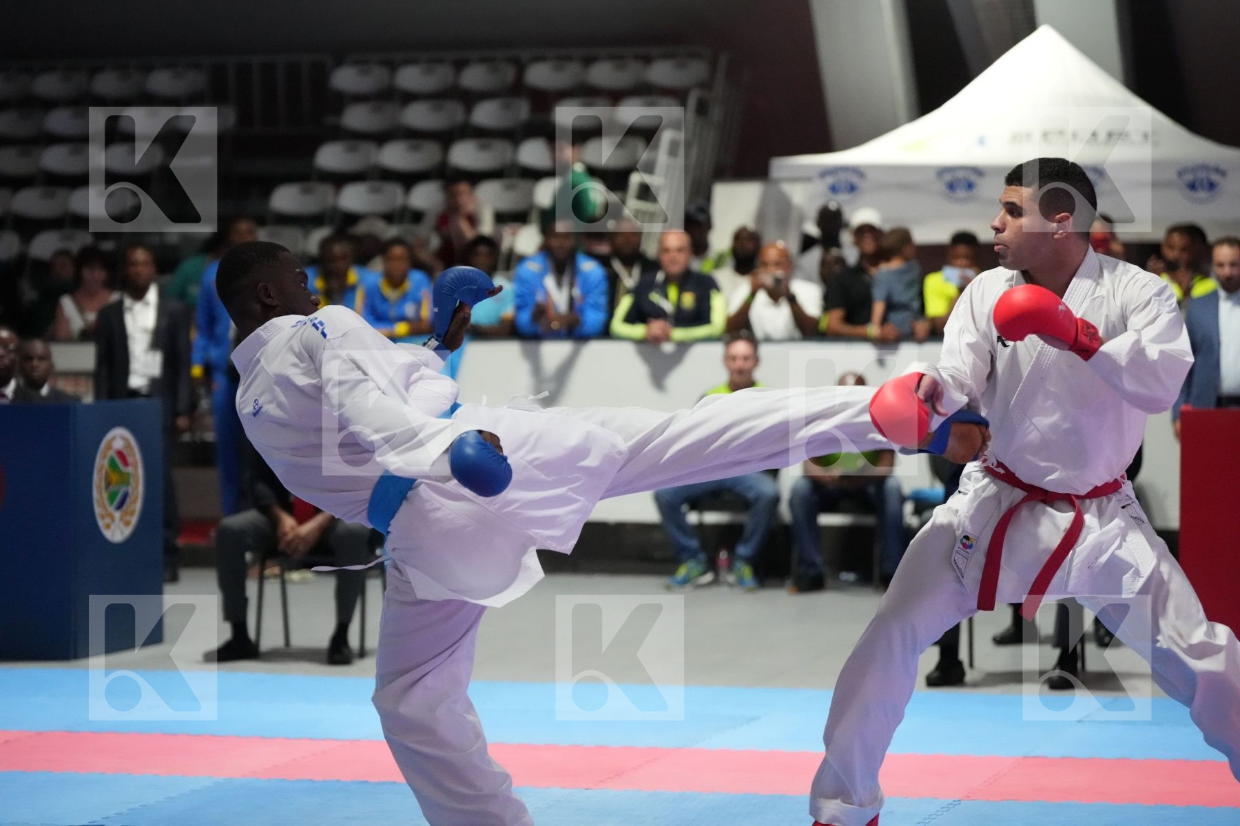 Kumite final bout featuring YOUSSEF BADAWY & TSHIPATA KALALA