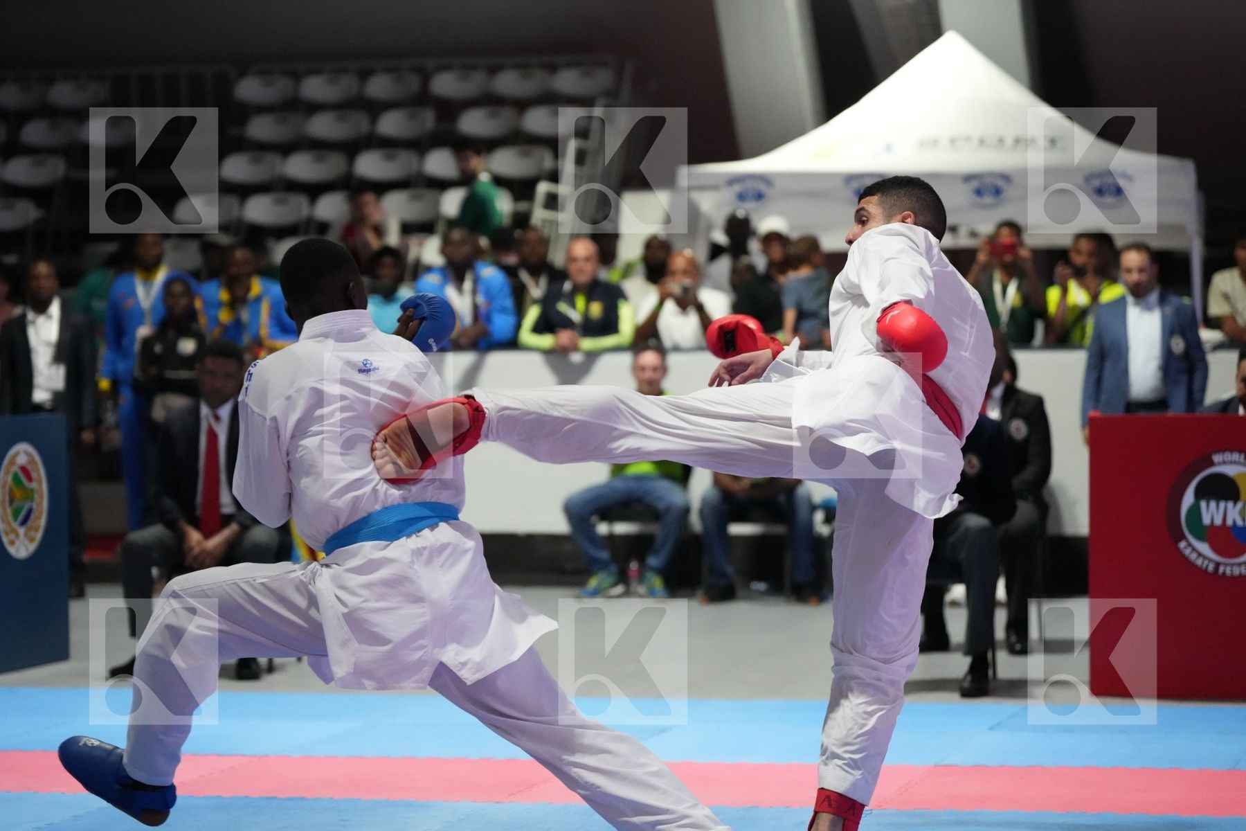 Kumite final bout featuring YOUSSEF BADAWY & TSHIPATA KALALA