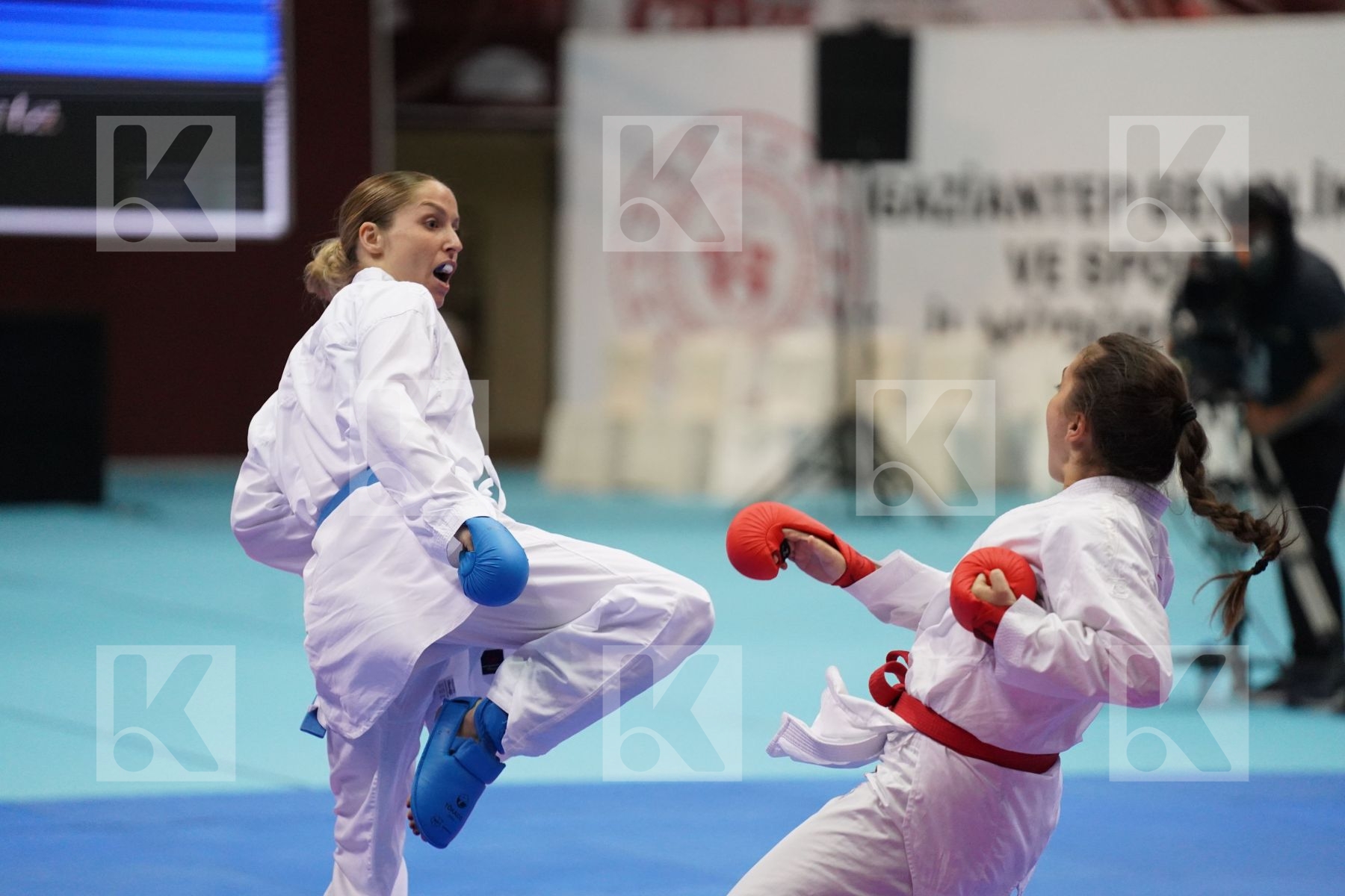 Kumite bronze bout featuring SIVERT LAURA & KOSTOVSKA VERONIKA
