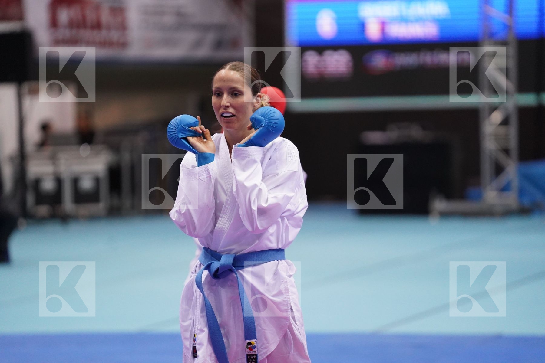 Kumite bronze bout featuring SIVERT LAURA & KOSTOVSKA VERONIKA