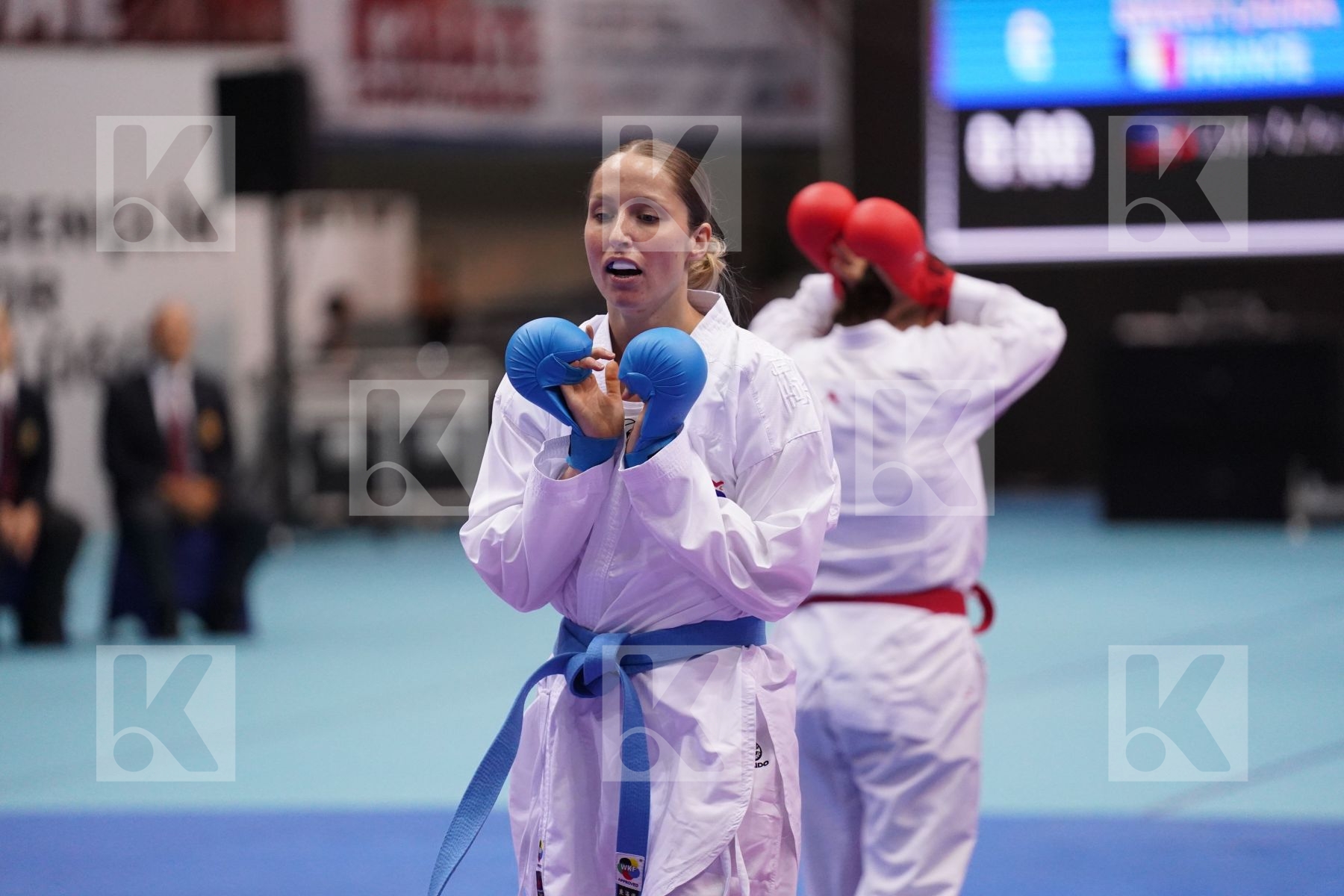 Kumite bronze bout featuring SIVERT LAURA & KOSTOVSKA VERONIKA