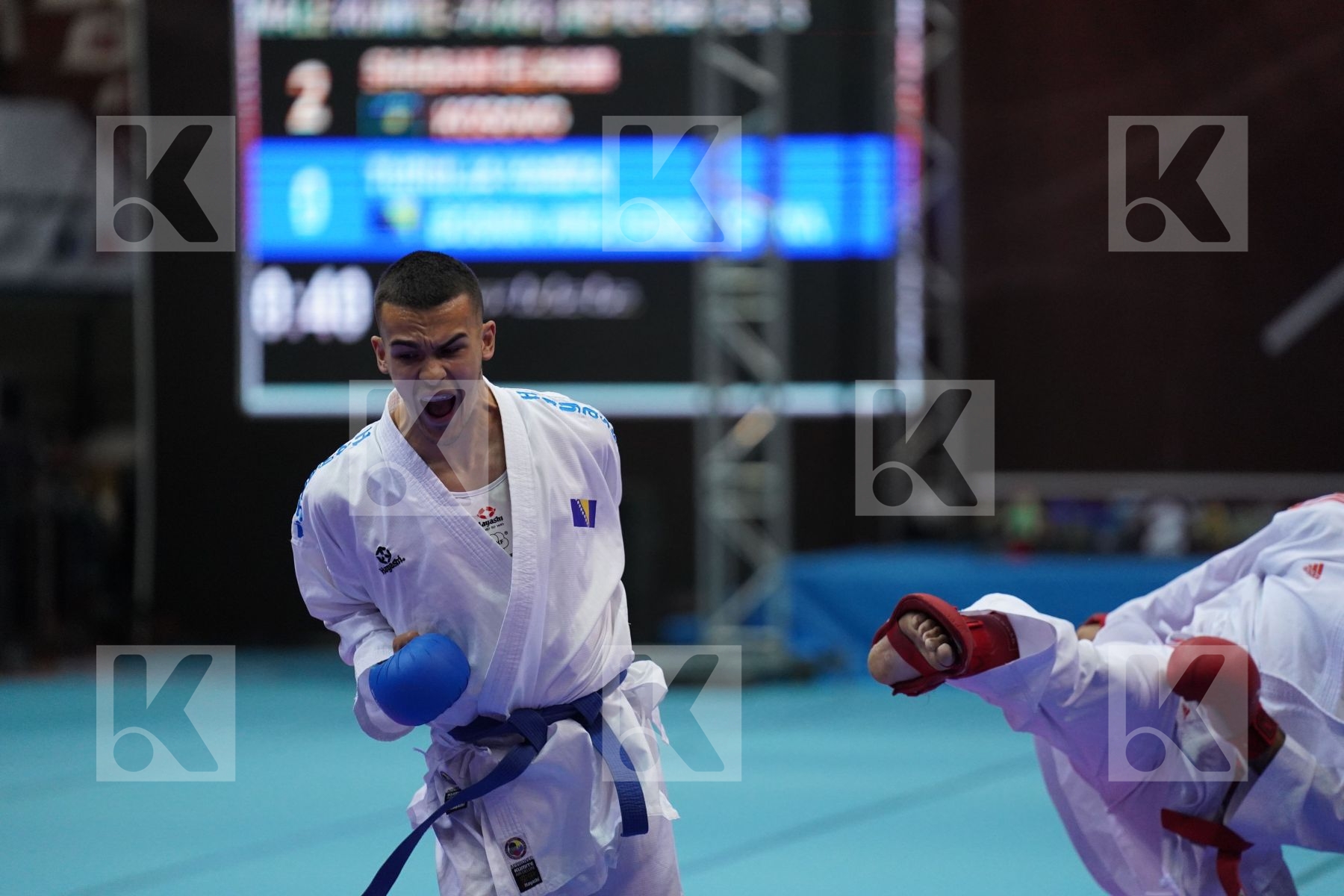 Kumite bronze bout featuring SHABANI ELHAMI & TURULJA HAMZA