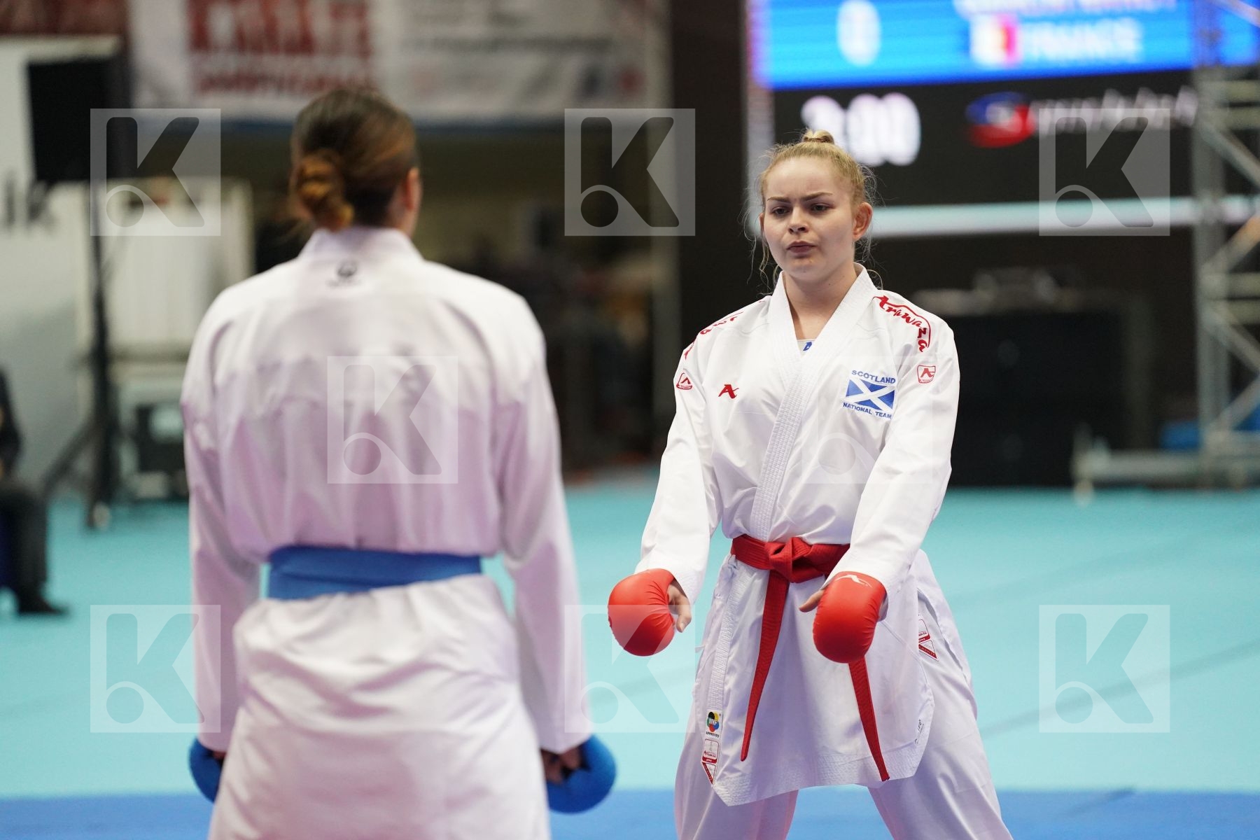 Kumite bronze bout featuring GARCIA NANCY & JUNNER NIAMH