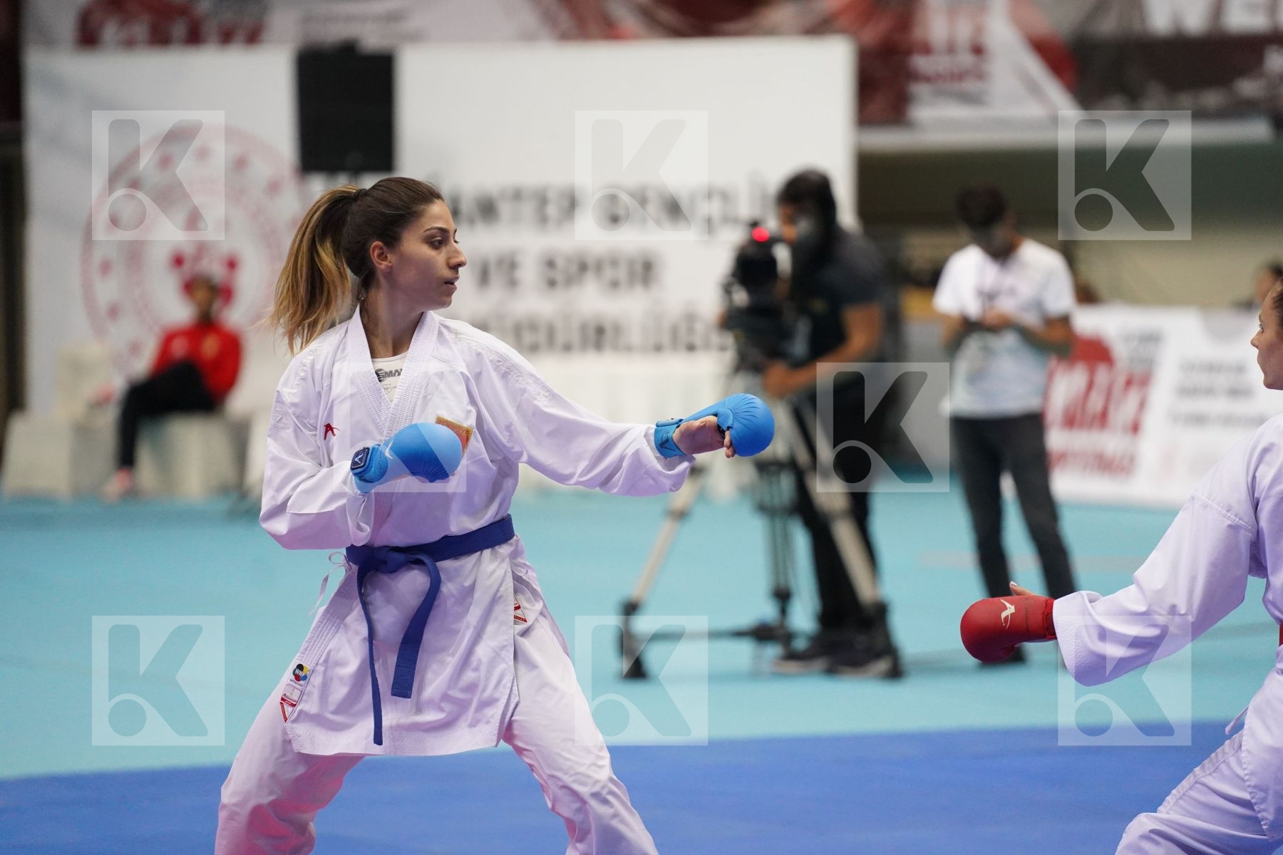 Kumite final bout featuring ELTEMUR EDA & KOPUNOVA MIROSLAVA