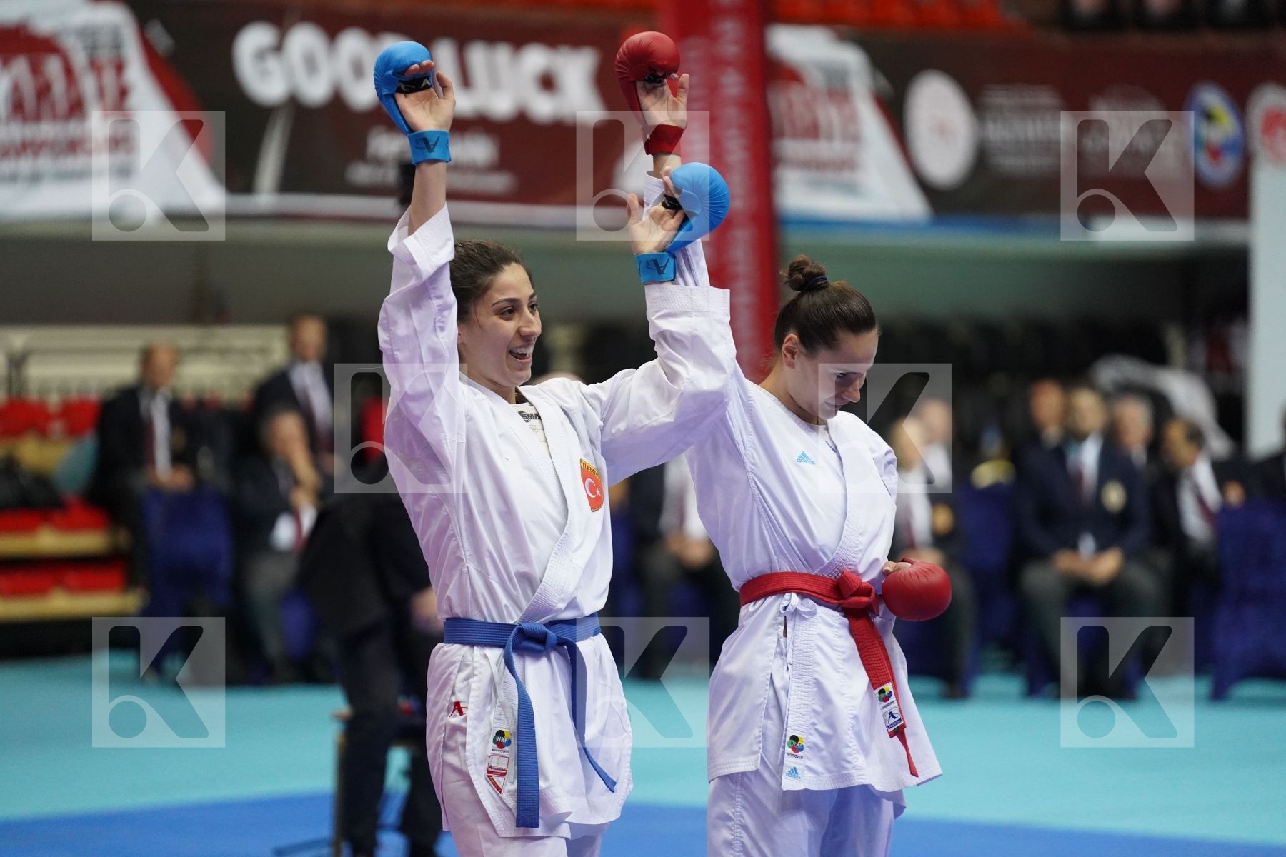 Kumite final bout featuring ELTEMUR EDA & KOPUNOVA MIROSLAVA