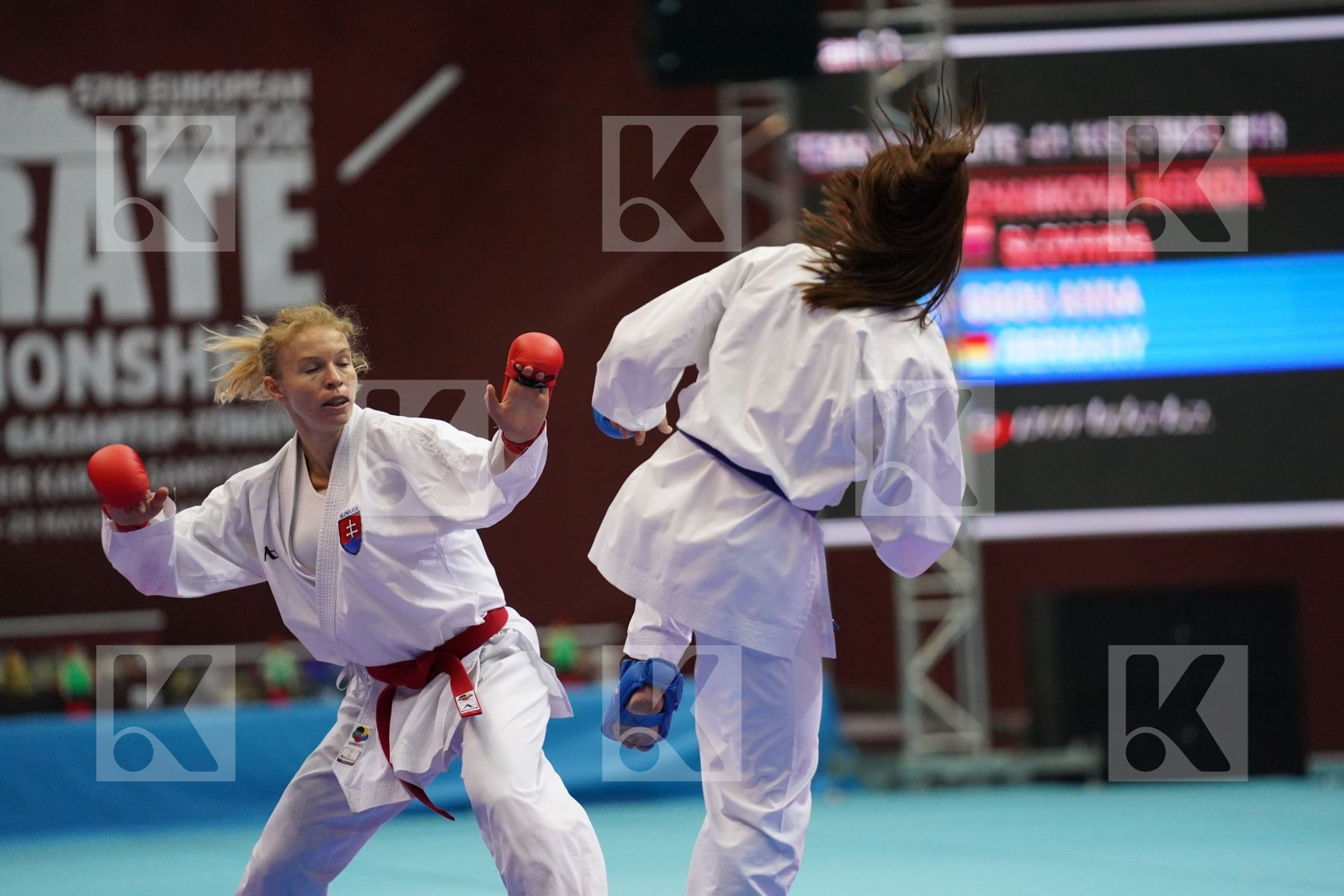 Kumite final bout featuring SUCHANKOVA INGRIDA & MIGGOU ANNA