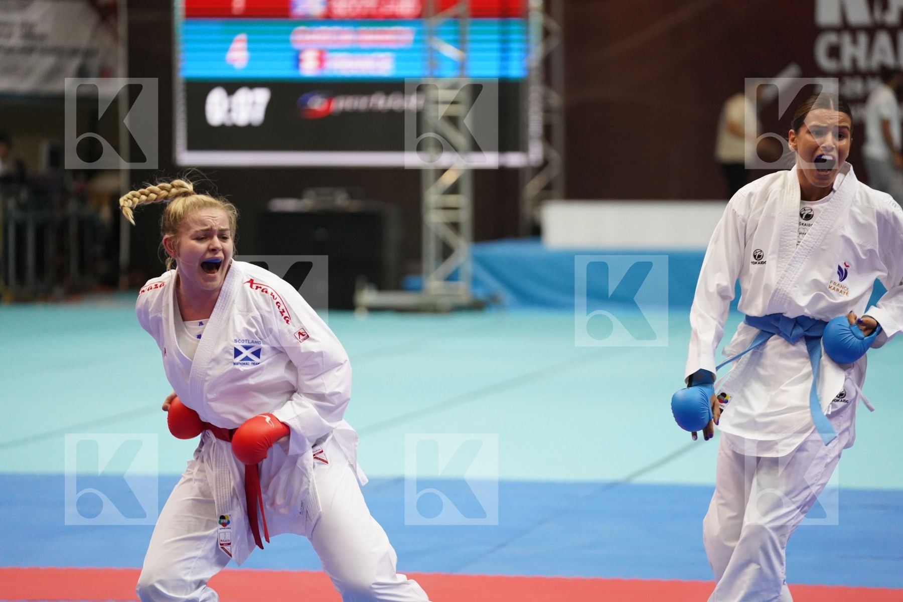 Kumite bronze bout featuring GARCIA NANCY & JUNNER NIAMH
