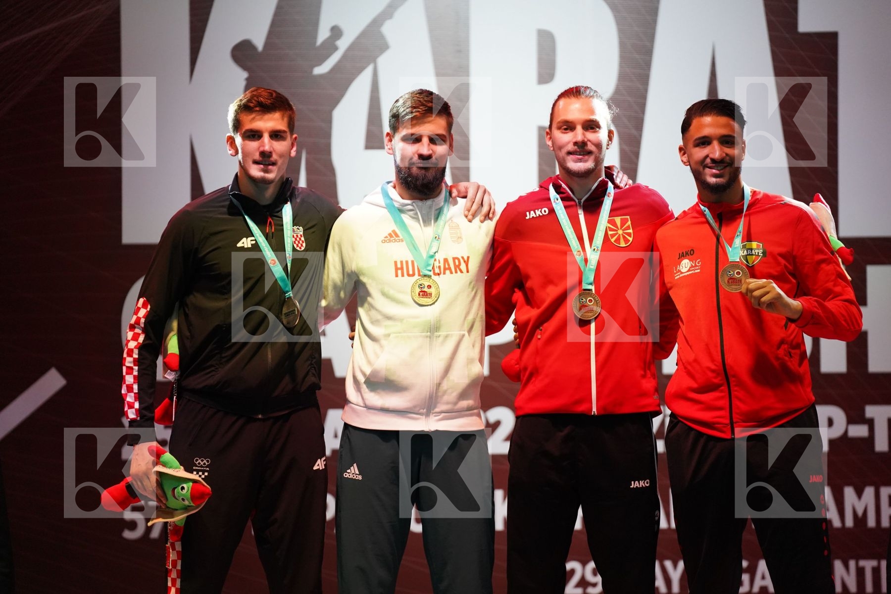 Podium featuring GARIBOVIC ENES, GYORGY DANIEL, SPASENOVSKI PETAR, DEGHALI WALID