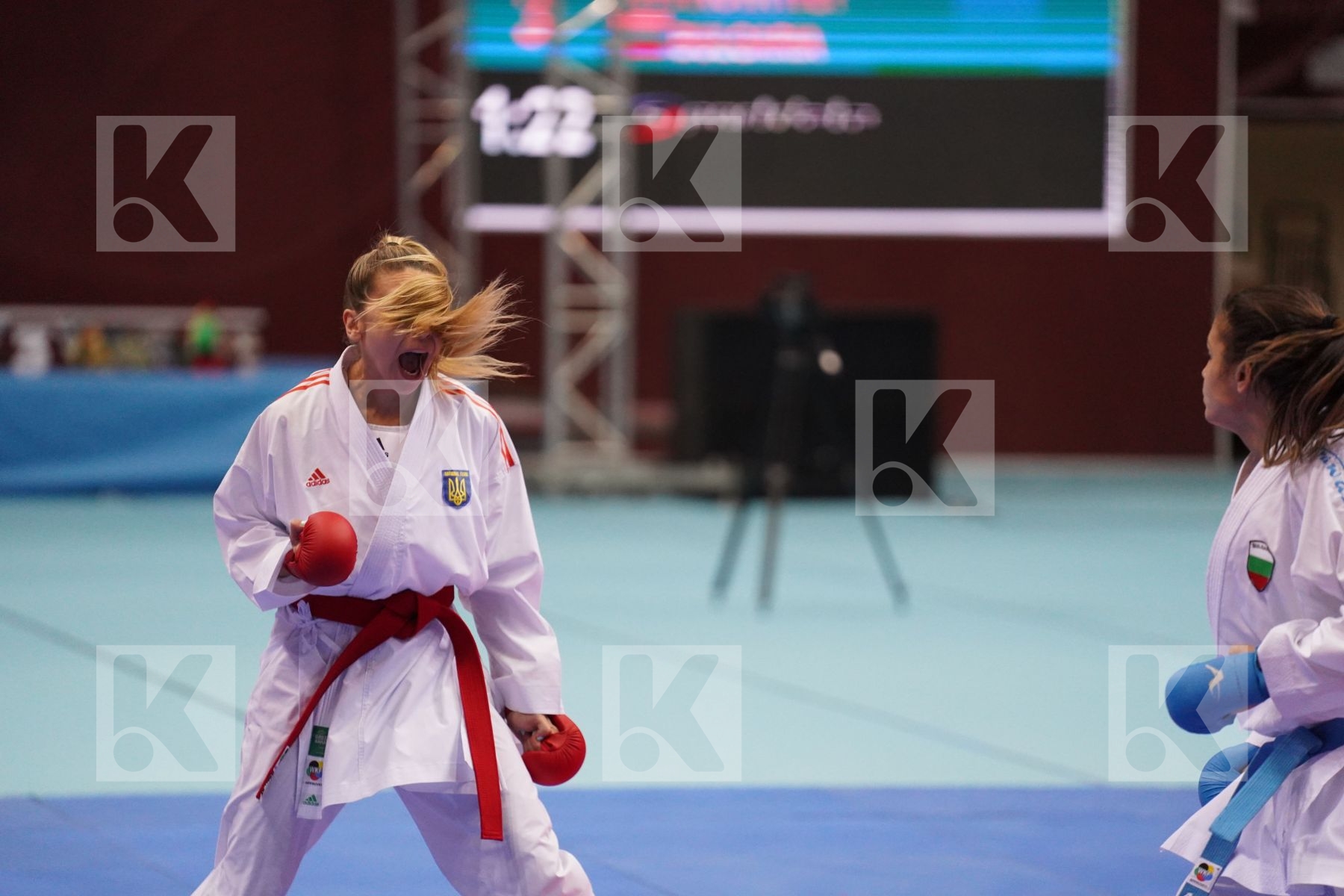Kumite final bout featuring TERLIUGA ANZHELIKA & GORANOVA IVET