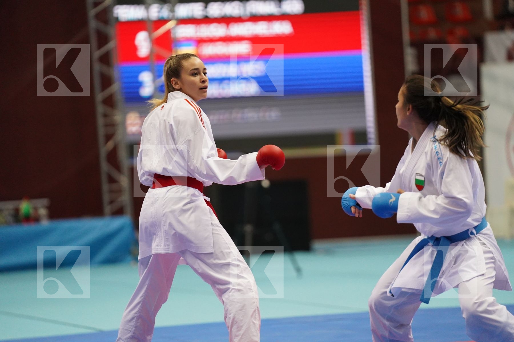 Kumite final bout featuring TERLIUGA ANZHELIKA & GORANOVA IVET