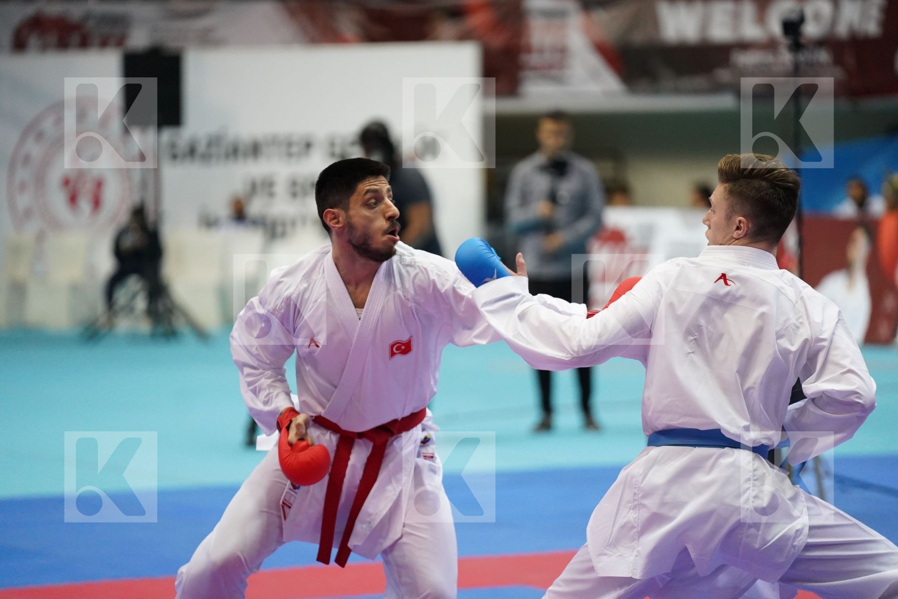 Kumite final bout featuring ELTEMUR ERMAN & WILKINS BRANDON BRIAN