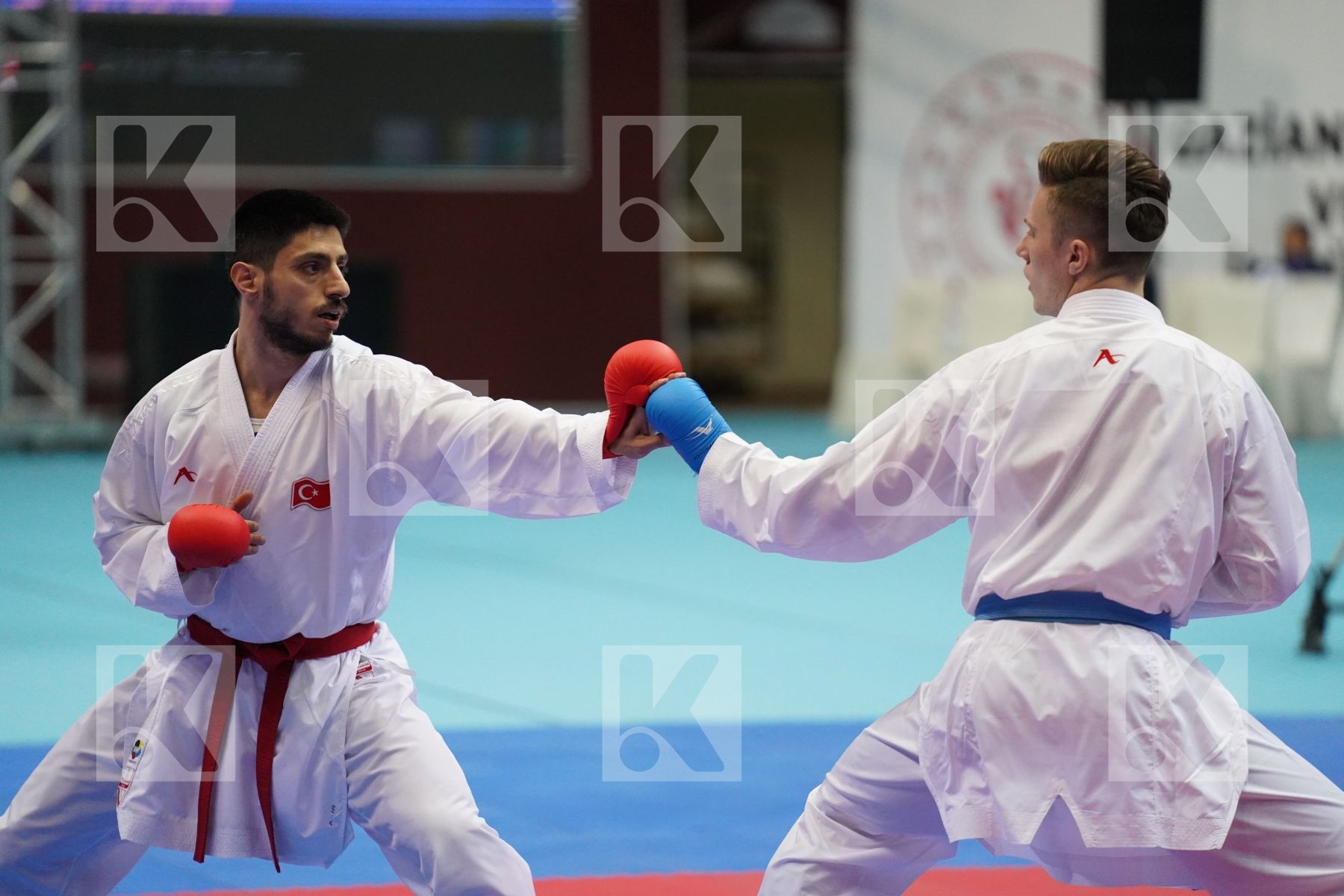 Kumite final bout featuring ELTEMUR ERMAN & WILKINS BRANDON BRIAN