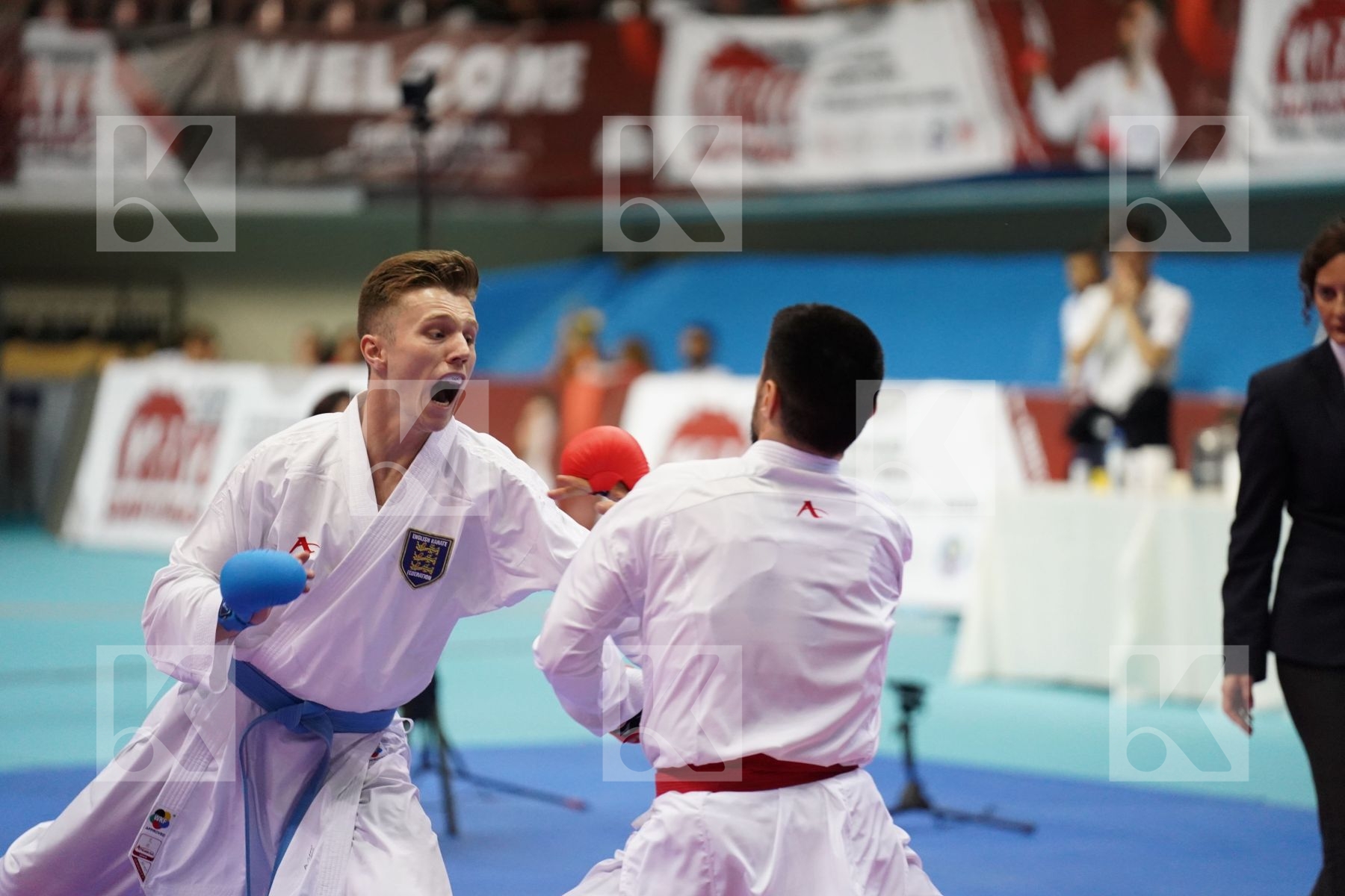 Kumite final bout featuring ELTEMUR ERMAN & WILKINS BRANDON BRIAN