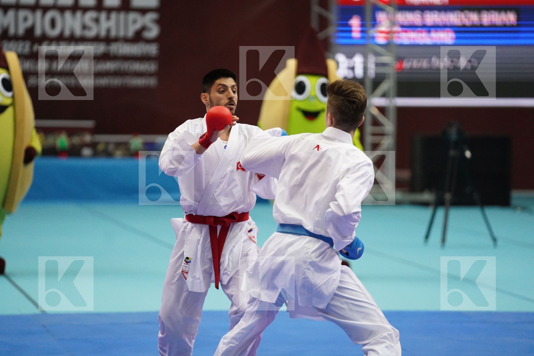 Kumite final bout featuring ELTEMUR ERMAN & WILKINS BRANDON BRIAN