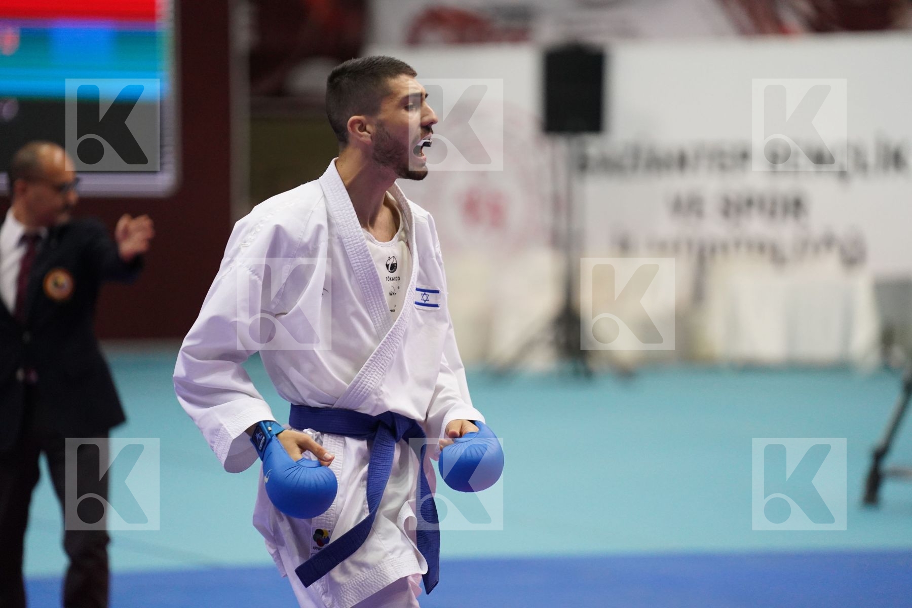 Kumite bronze bout featuring IMRICH DOMINIK & GEHTBARG RONEN
