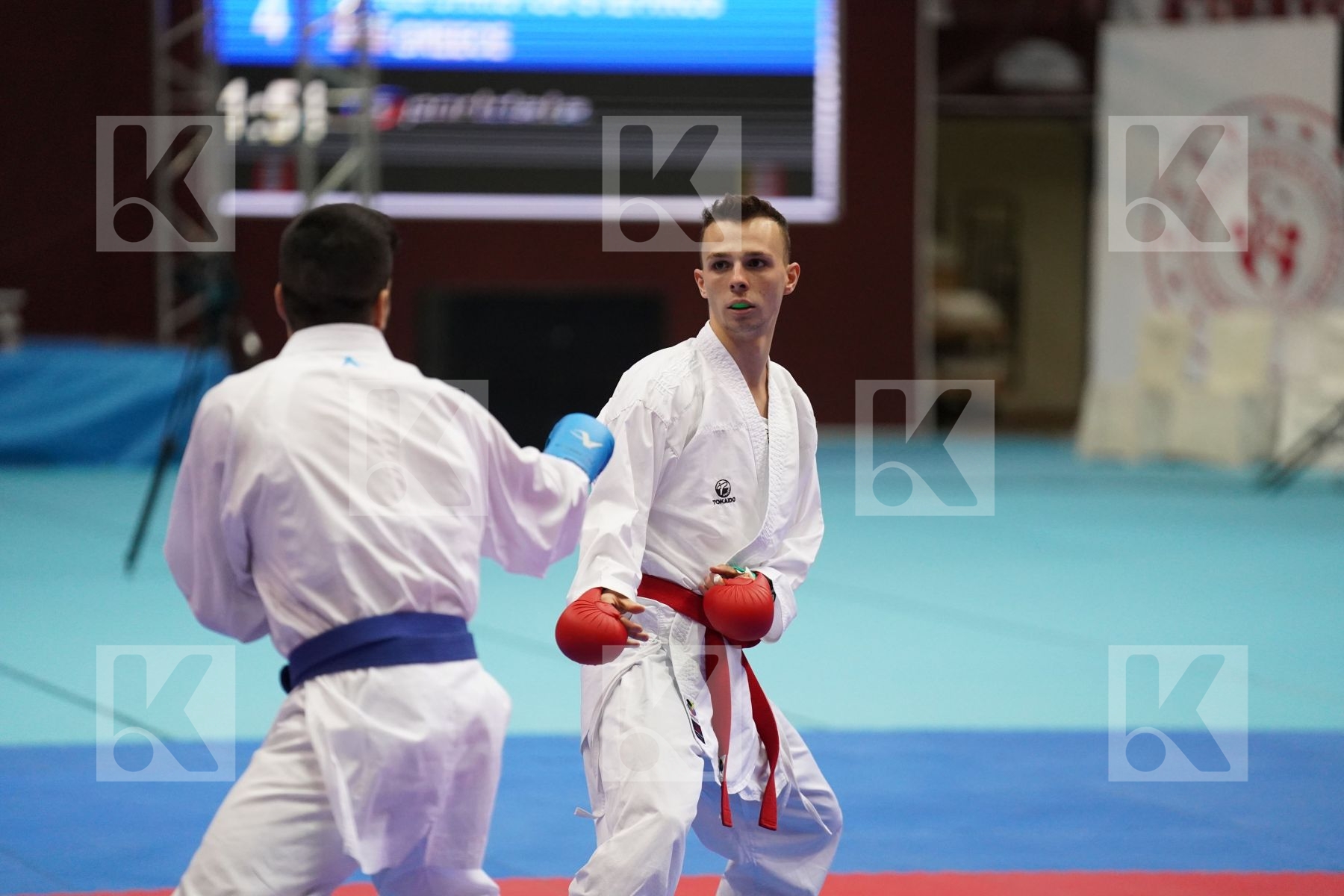 Kumite bronze bout featuring HAAS FLORIAN & XENOS CHRISTOS-STEFANOS