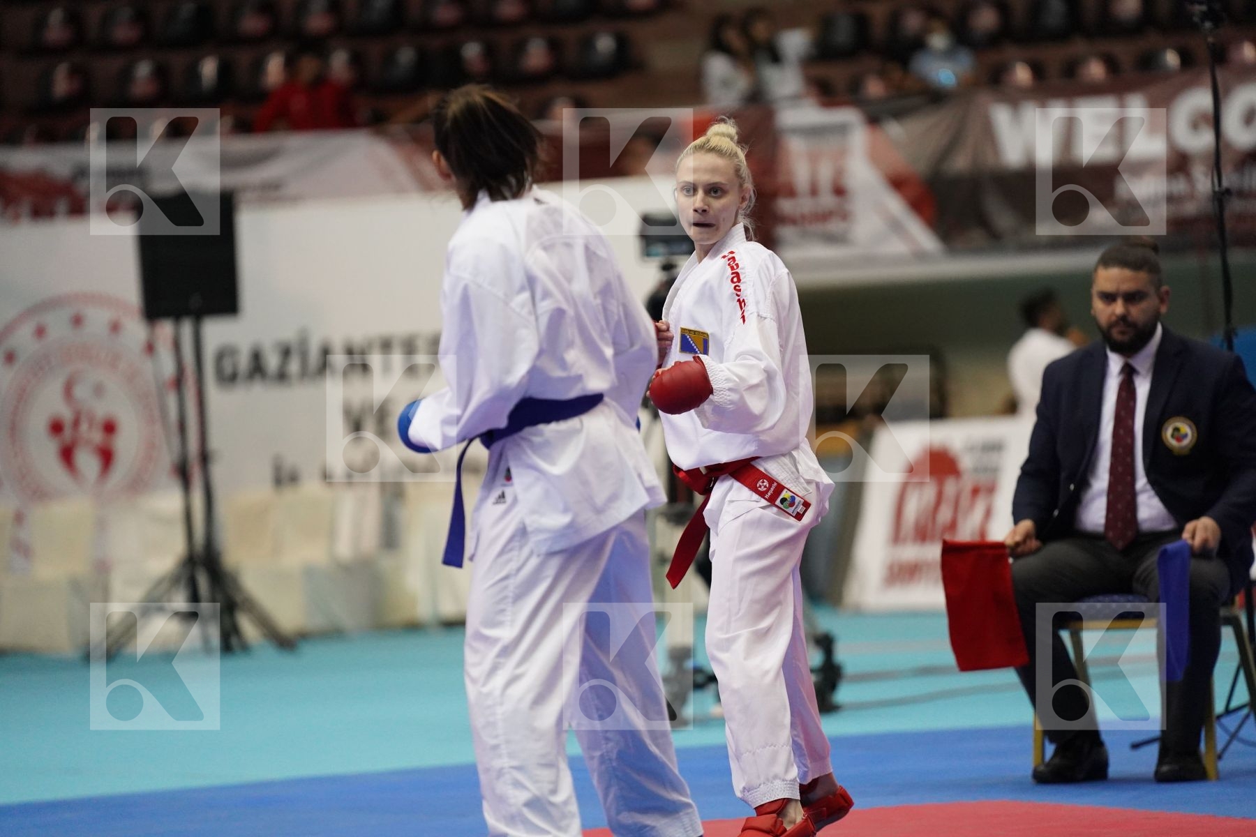 Kumite bronze bout featuring PEHAR JELENA & AHMETOVIC LEJLA