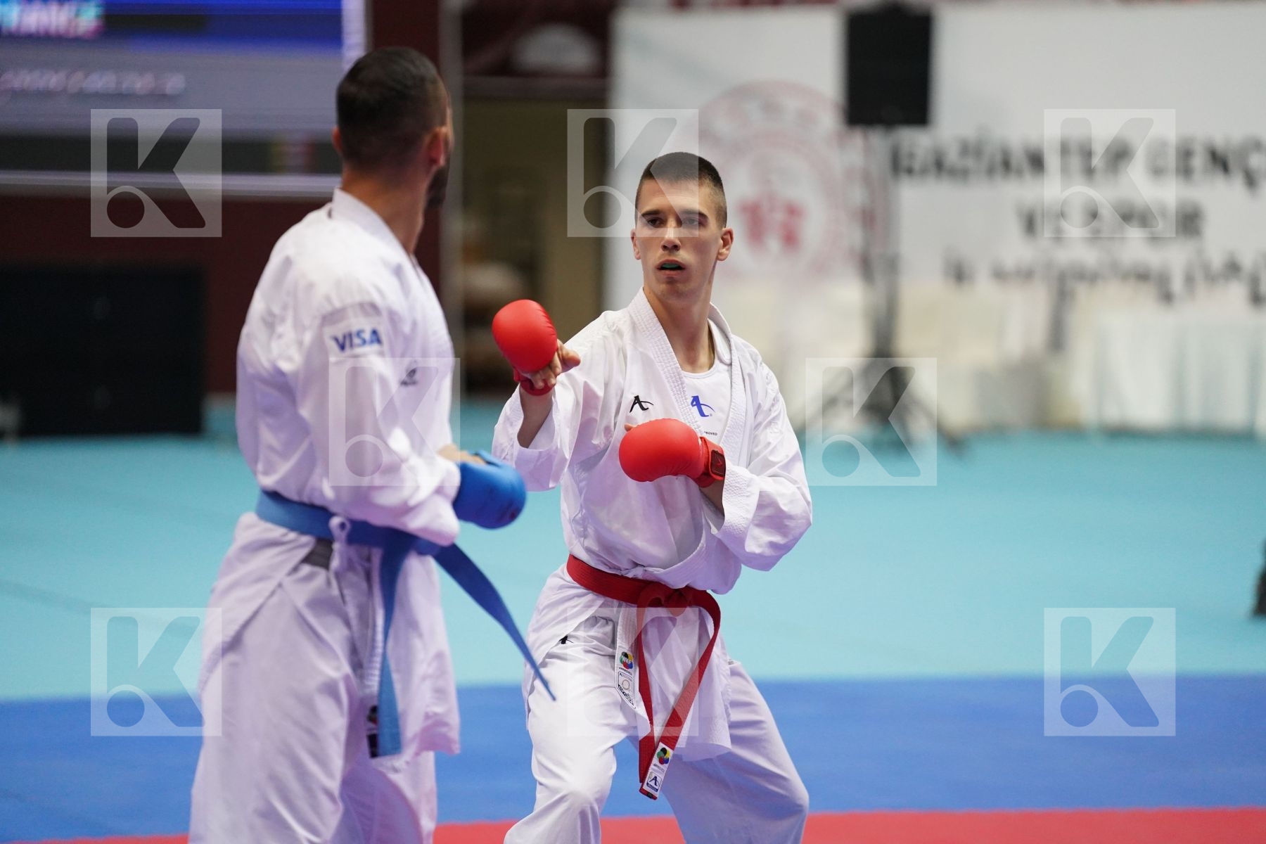 Kumite bronze bout featuring DACOSTA STEVEN & BERAK BORAN
