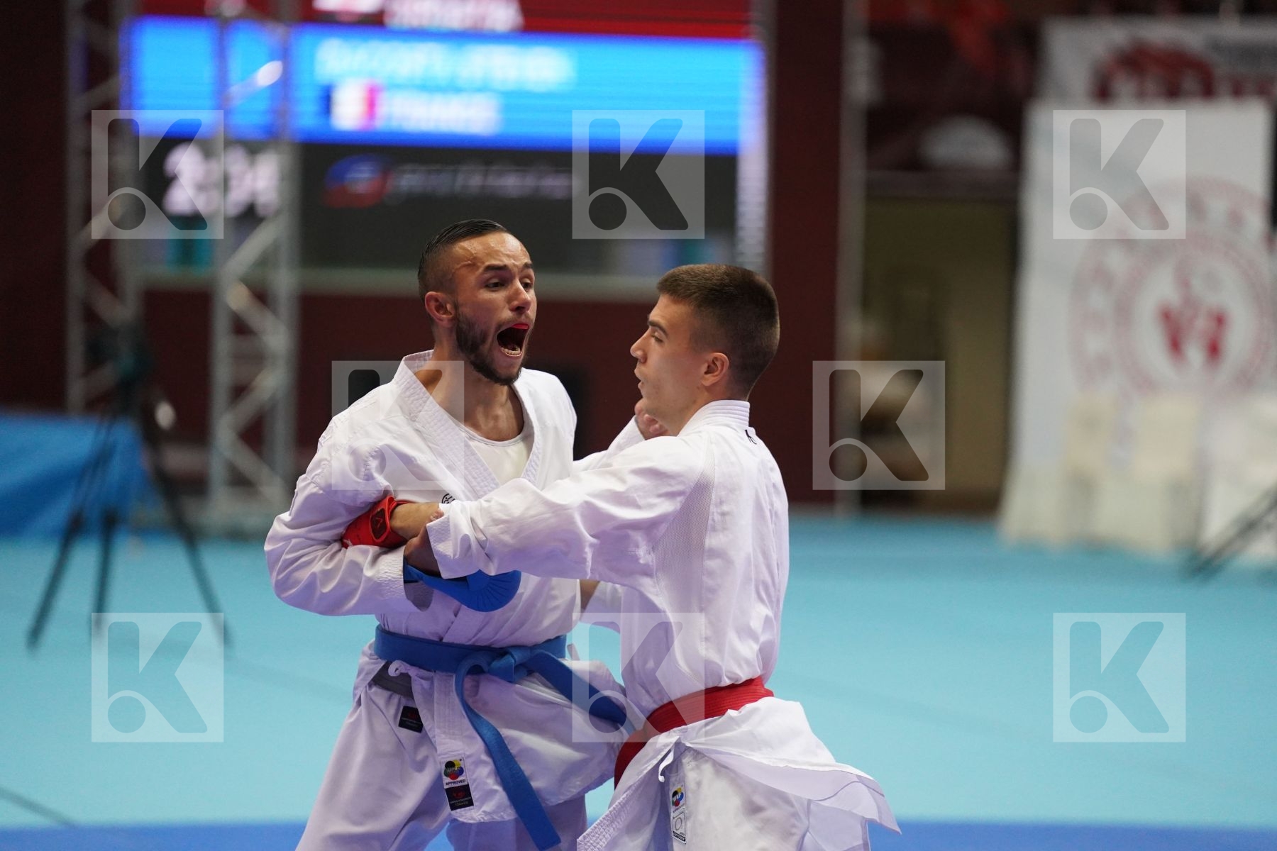 Kumite bronze bout featuring DACOSTA STEVEN & BERAK BORAN