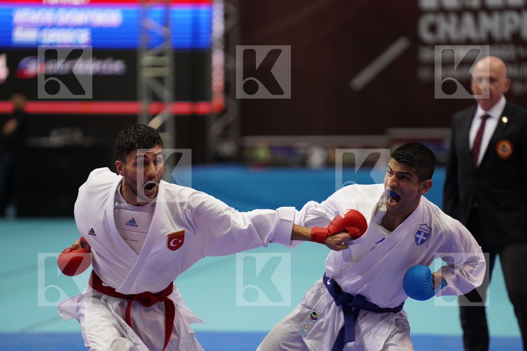 Kumite final bout featuring UYGUR BURAK & XENOS DIONYSIOS