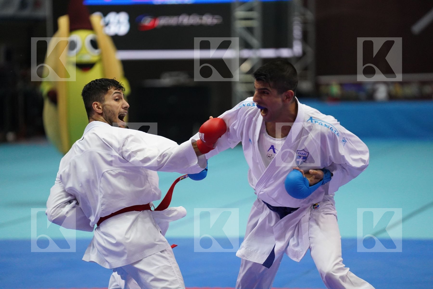 Kumite final bout featuring UYGUR BURAK & XENOS DIONYSIOS