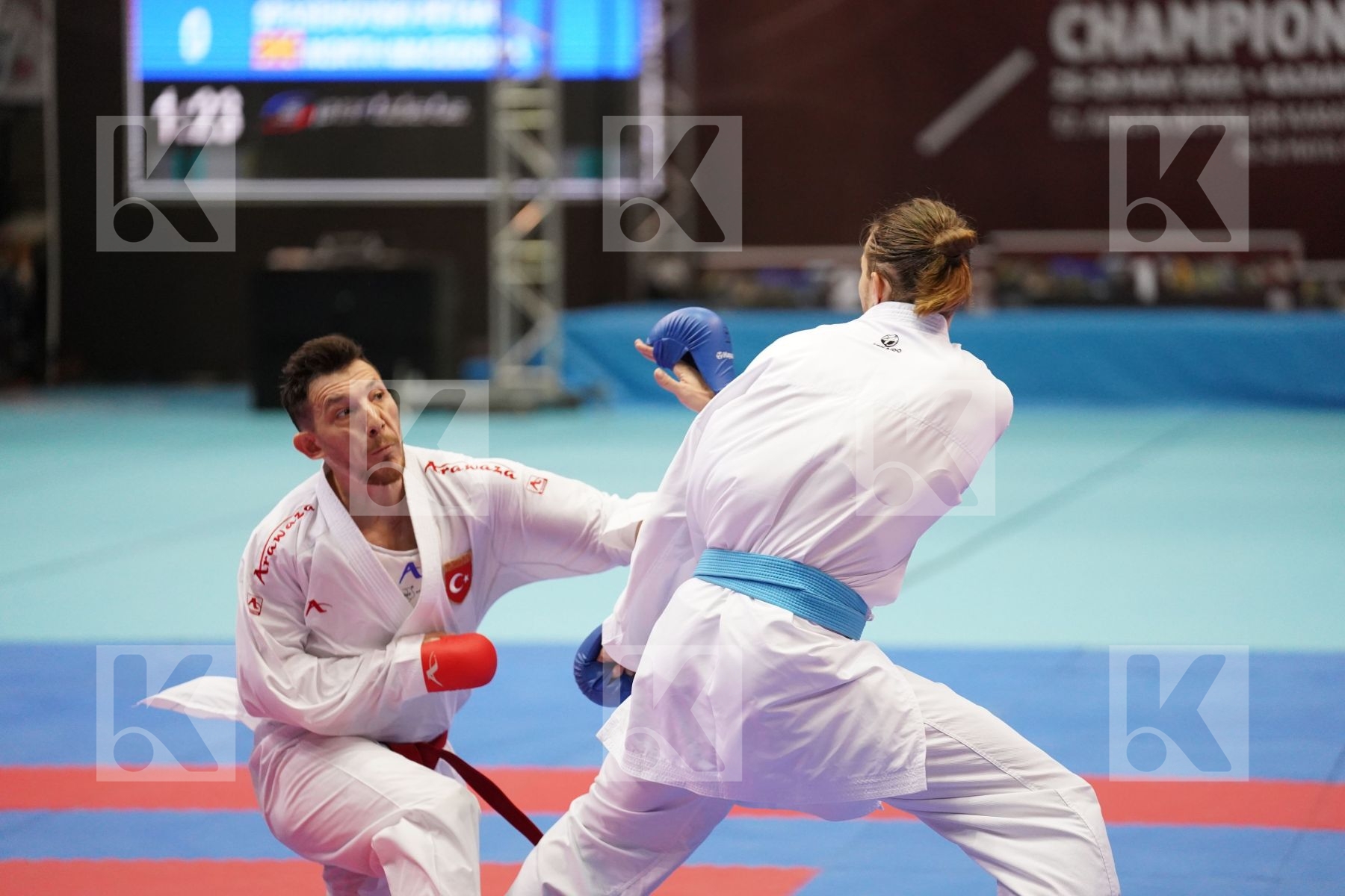 Kumite bronze bout featuring OZ MURAT & SPASENOVSKI PETAR