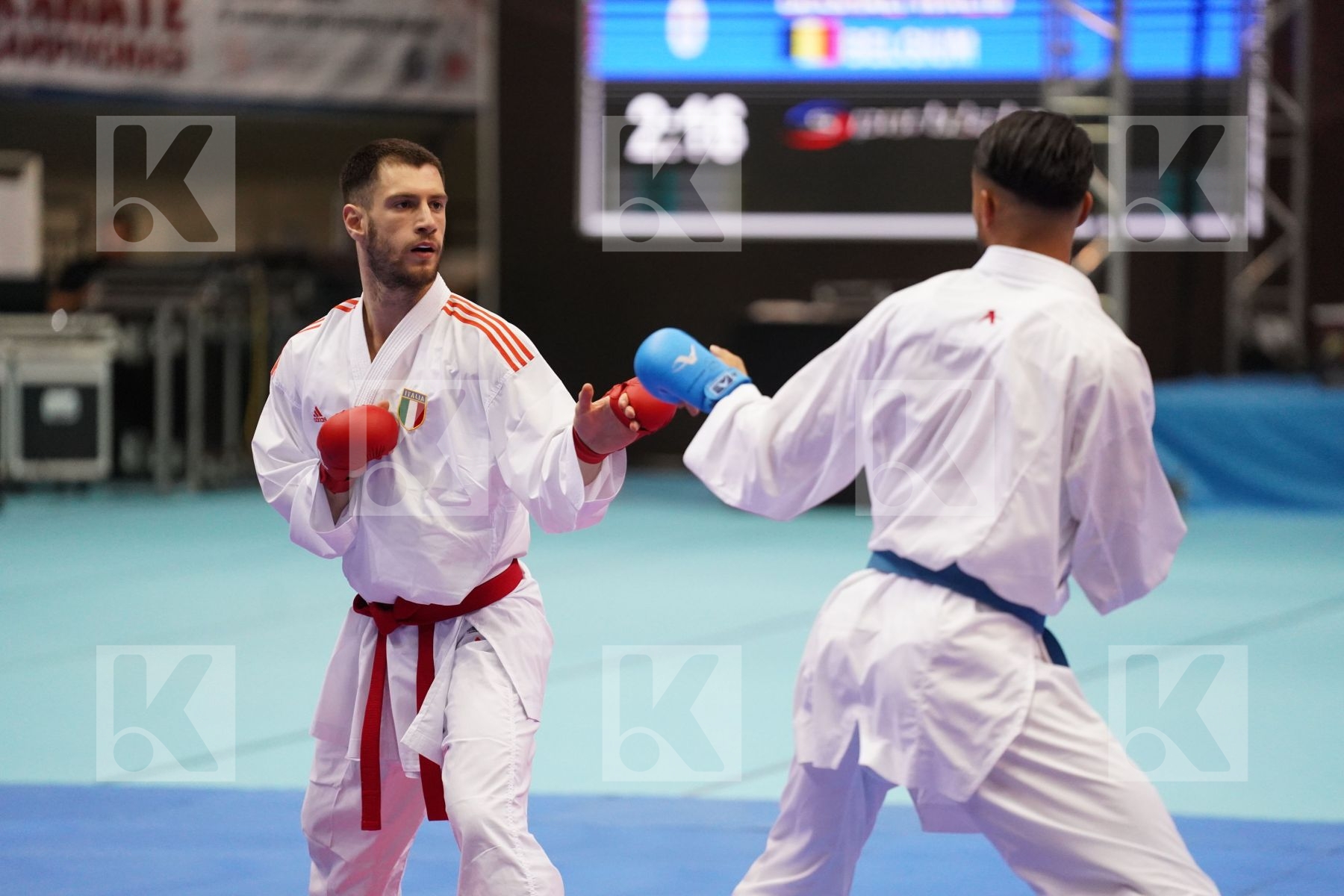 Kumite bronze bout featuring MARTINA MICHELE & DEGHALI WALID