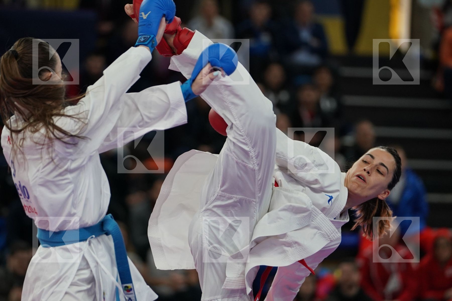 HOCAOGLU MELTEM (TURKEY) vs STEPASHKO ANASTASIYA (UKRAINE) in Senior Kumite 68+ Kg - Bronze bout