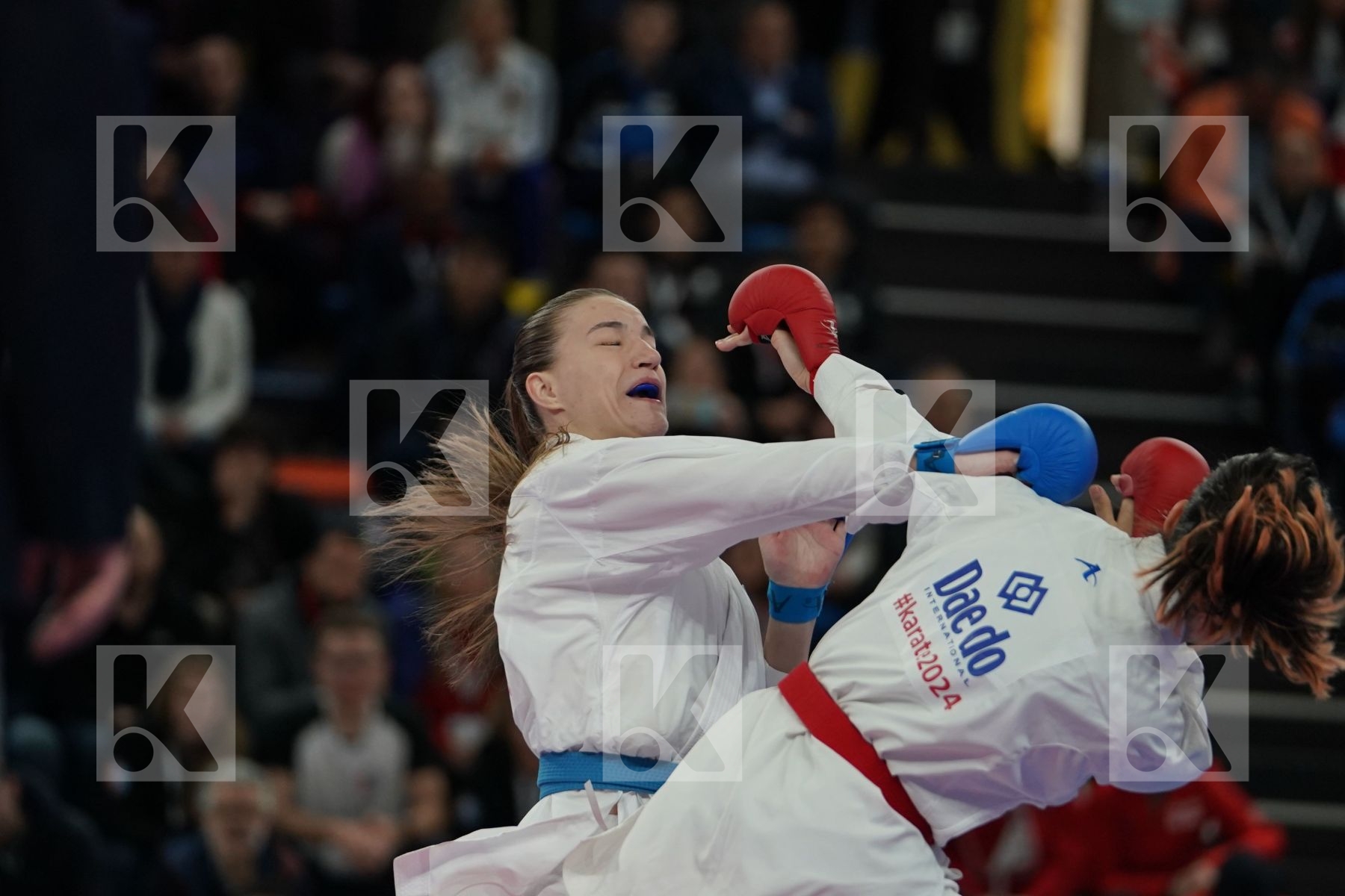 HOCAOGLU MELTEM (TURKEY) vs STEPASHKO ANASTASIYA (UKRAINE) in Senior Kumite 68+ Kg - Bronze bout
