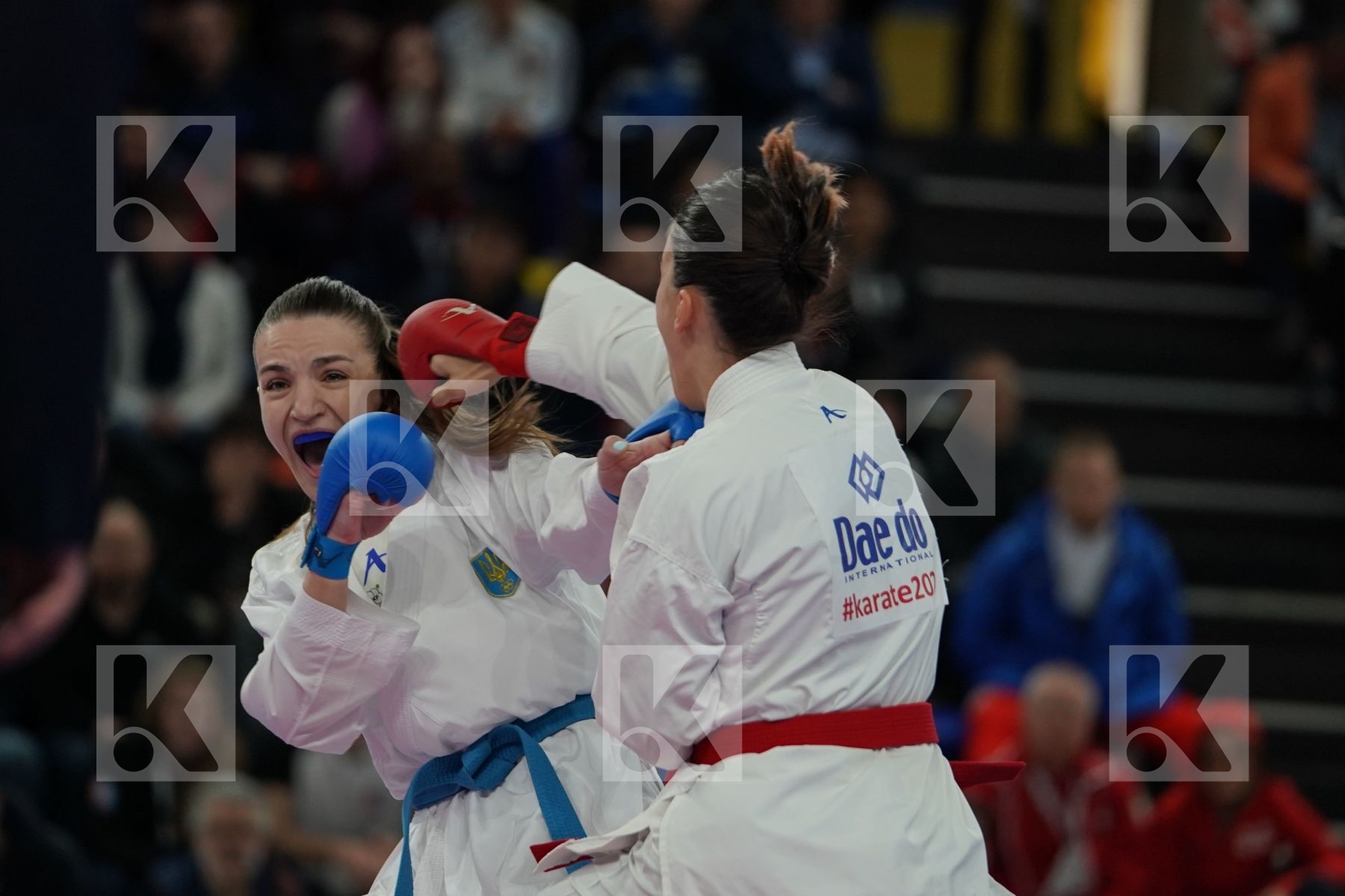 HOCAOGLU MELTEM (TURKEY) vs STEPASHKO ANASTASIYA (UKRAINE) in Senior Kumite 68+ Kg - Bronze bout