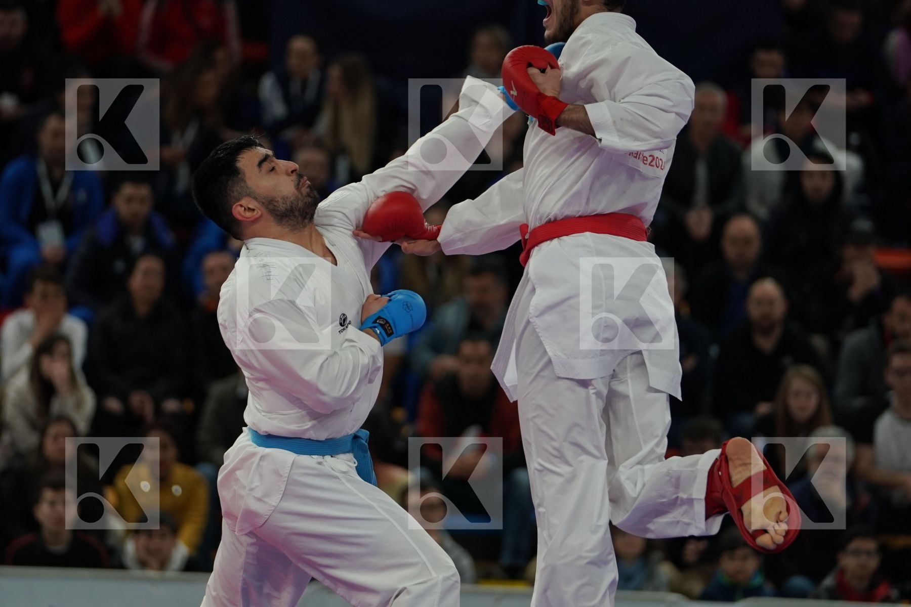 TALIBOV RYZVAN (UKRAINE) vs GURBANLI ASIMAN (AZERBAIJAN) in Senior Kumite 84+ Kg - Bronze bout