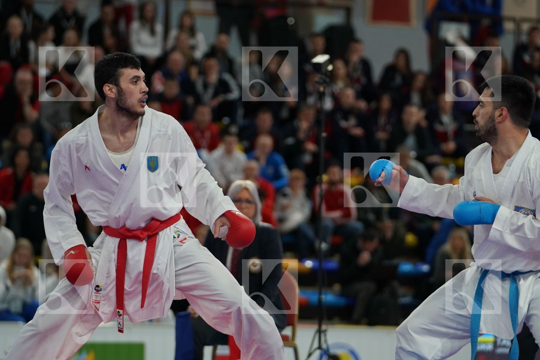 TALIBOV RYZVAN (UKRAINE) vs GURBANLI ASIMAN (AZERBAIJAN) in Senior Kumite 84+ Kg - Bronze bout