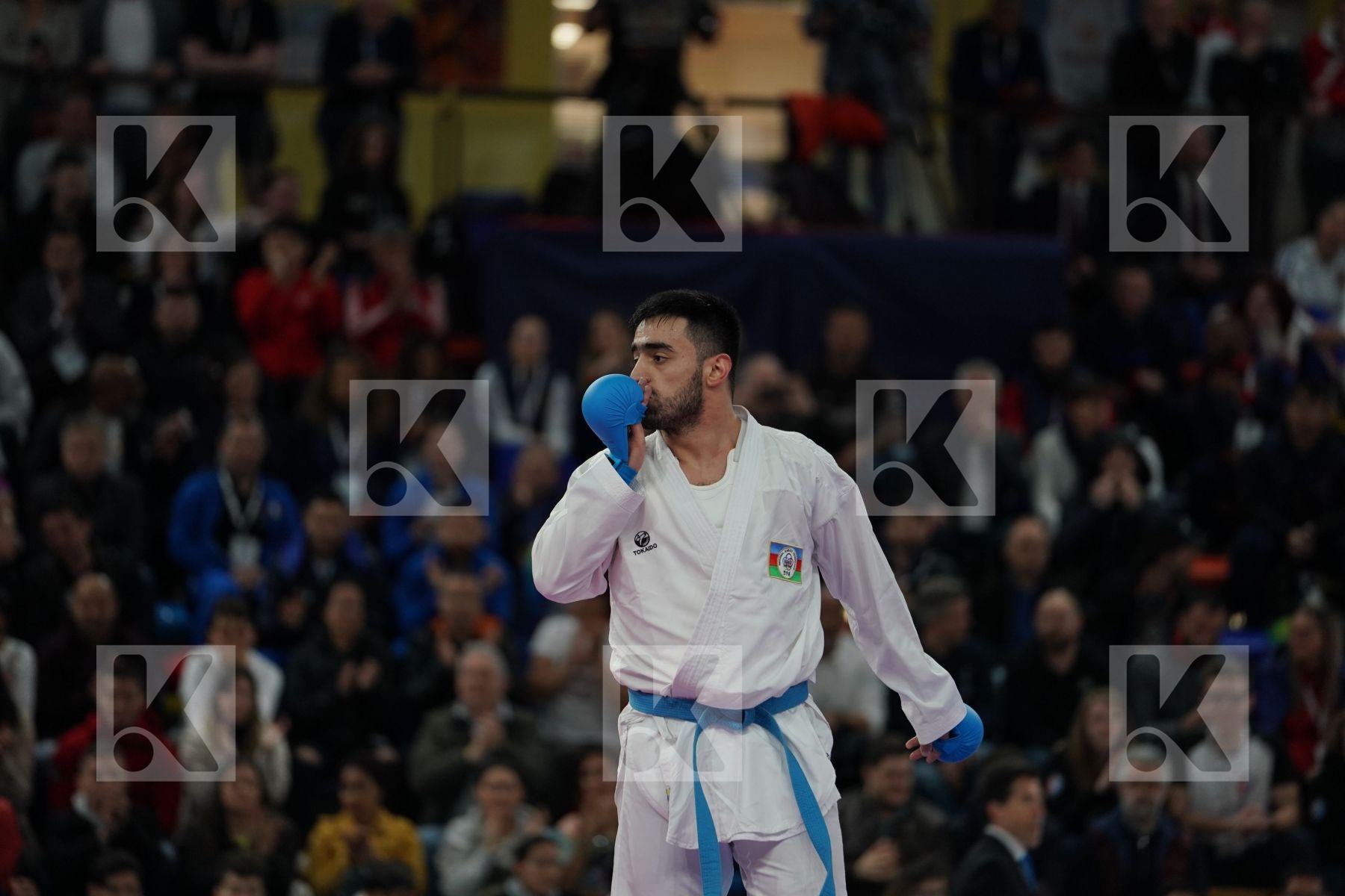 TALIBOV RYZVAN (UKRAINE) vs GURBANLI ASIMAN (AZERBAIJAN) in Senior Kumite 84+ Kg - Bronze bout