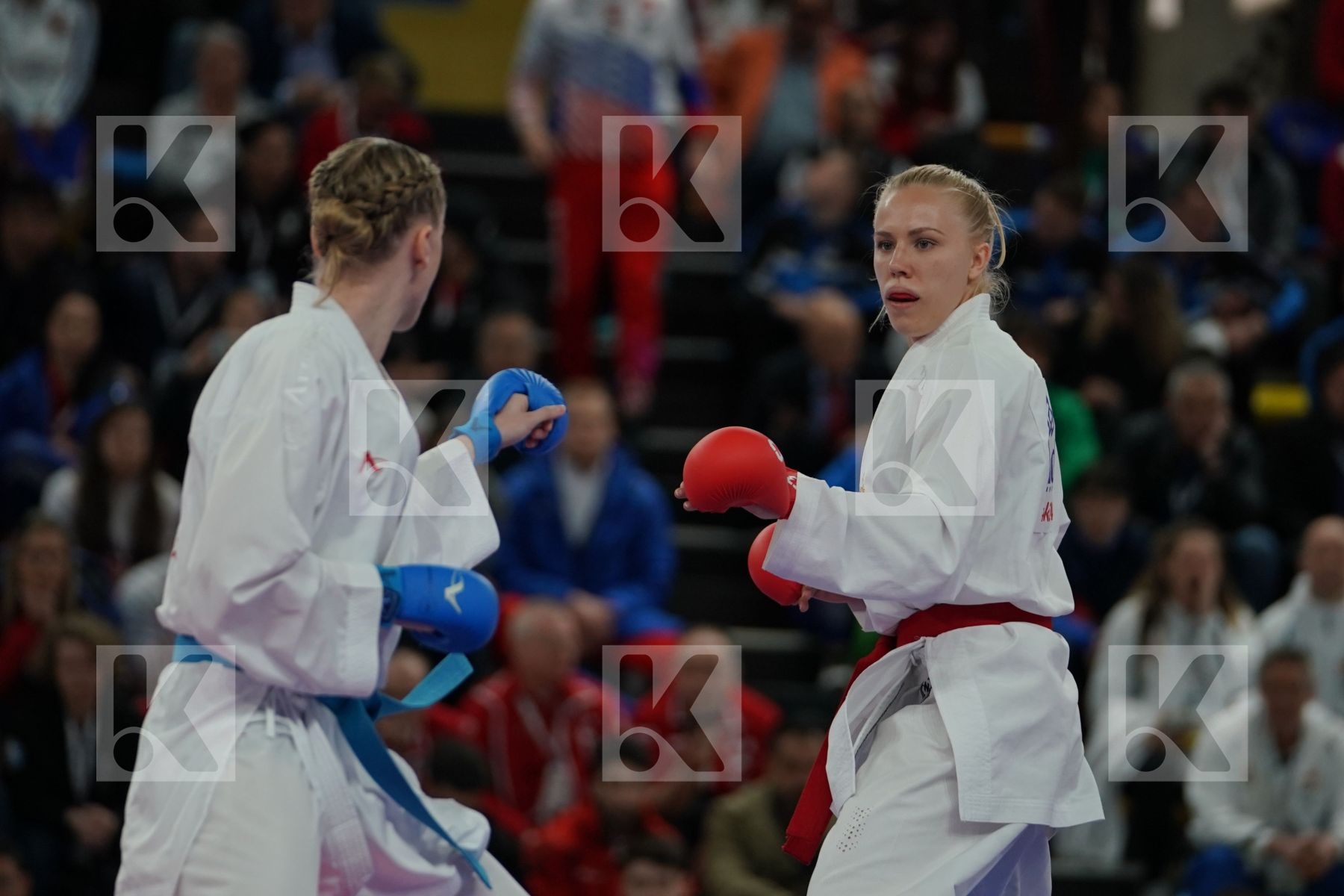 PEDERSEN KATRINE (DENMARK) vs WOLD SHERILYN (NEDERLANDS) in Senior Kumite -68 Kg - Bronze bout