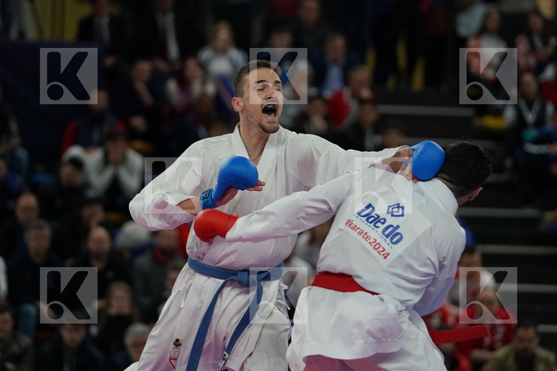 ABDESSELEM FAROUK (FRANCE) vs KVESIC IVAN (CROATIA) in Senior Kumite -84 Kg - Bronze bout