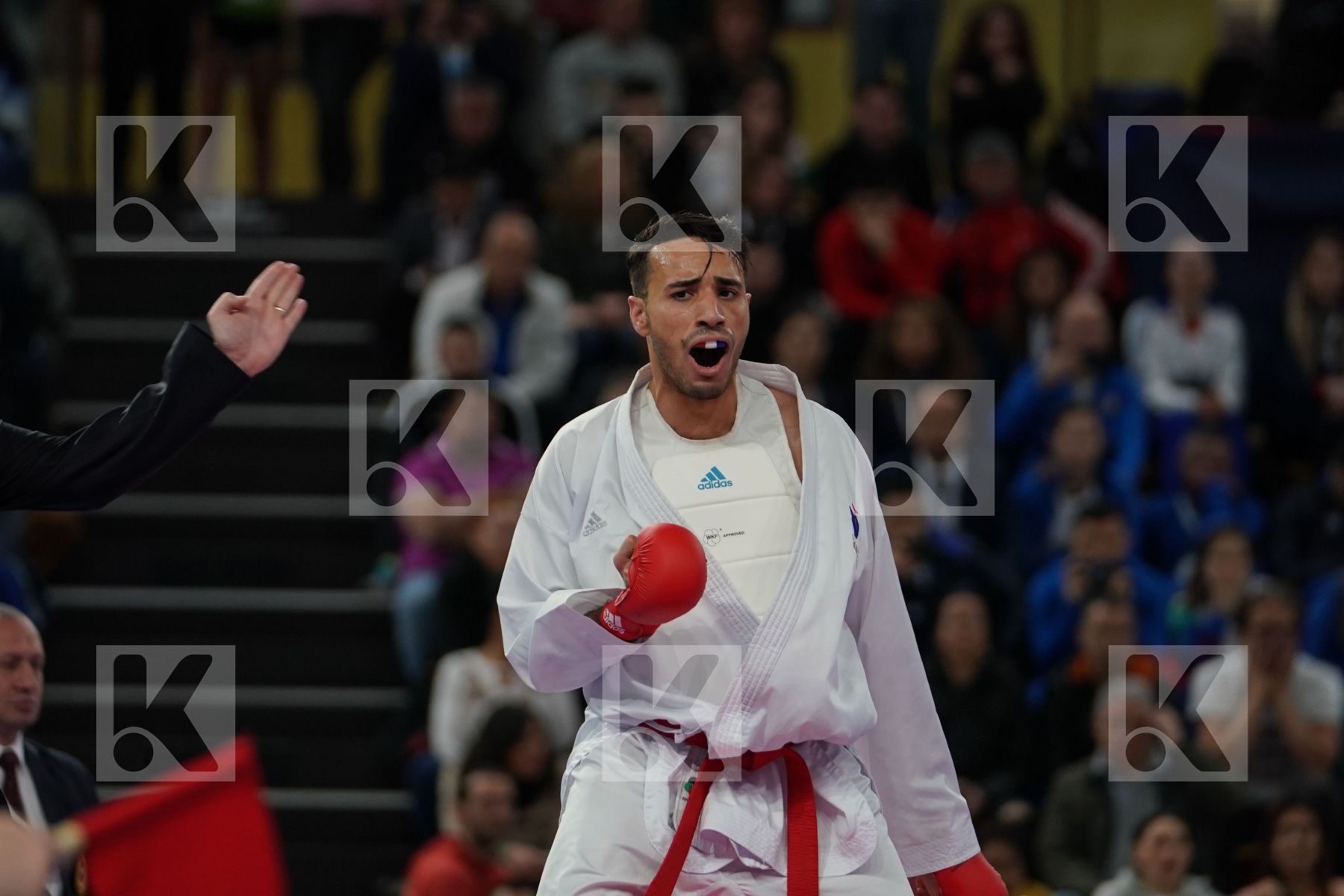 ABDESSELEM FAROUK (FRANCE) vs KVESIC IVAN (CROATIA) in Senior Kumite -84 Kg - Bronze bout