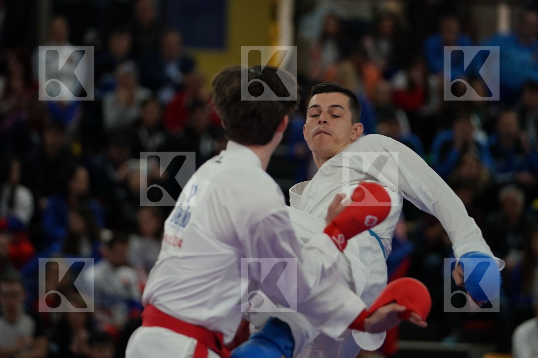 LOPEZ SALAS ADRIAN FEDERICO (NORWAY) vs MALOVIC NIKOLA (MONTENEGRO) in Senior Kumite -84 Kg - Bronze bout
