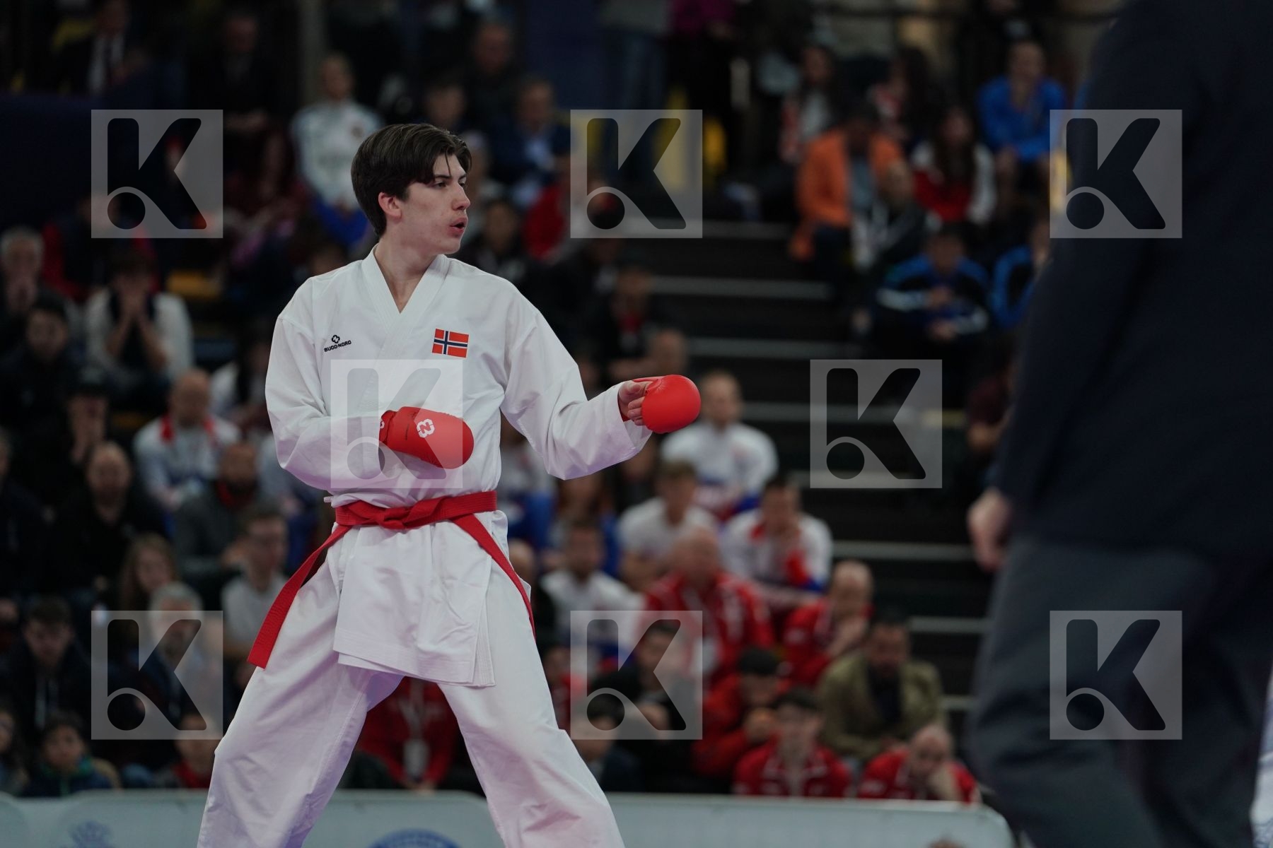 LOPEZ SALAS ADRIAN FEDERICO (NORWAY) vs MALOVIC NIKOLA (MONTENEGRO) in Senior Kumite -84 Kg - Bronze bout
