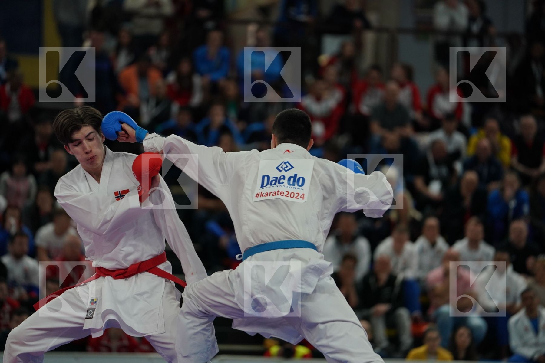 LOPEZ SALAS ADRIAN FEDERICO (NORWAY) vs MALOVIC NIKOLA (MONTENEGRO) in Senior Kumite -84 Kg - Bronze bout