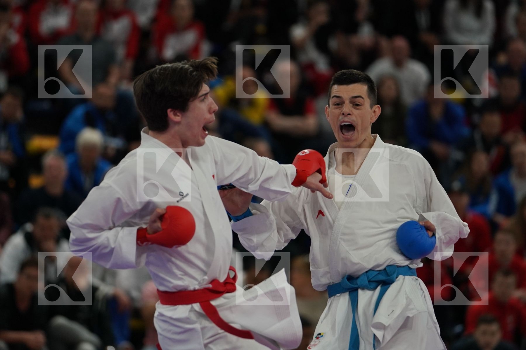 LOPEZ SALAS ADRIAN FEDERICO (NORWAY) vs MALOVIC NIKOLA (MONTENEGRO) in Senior Kumite -84 Kg - Bronze bout